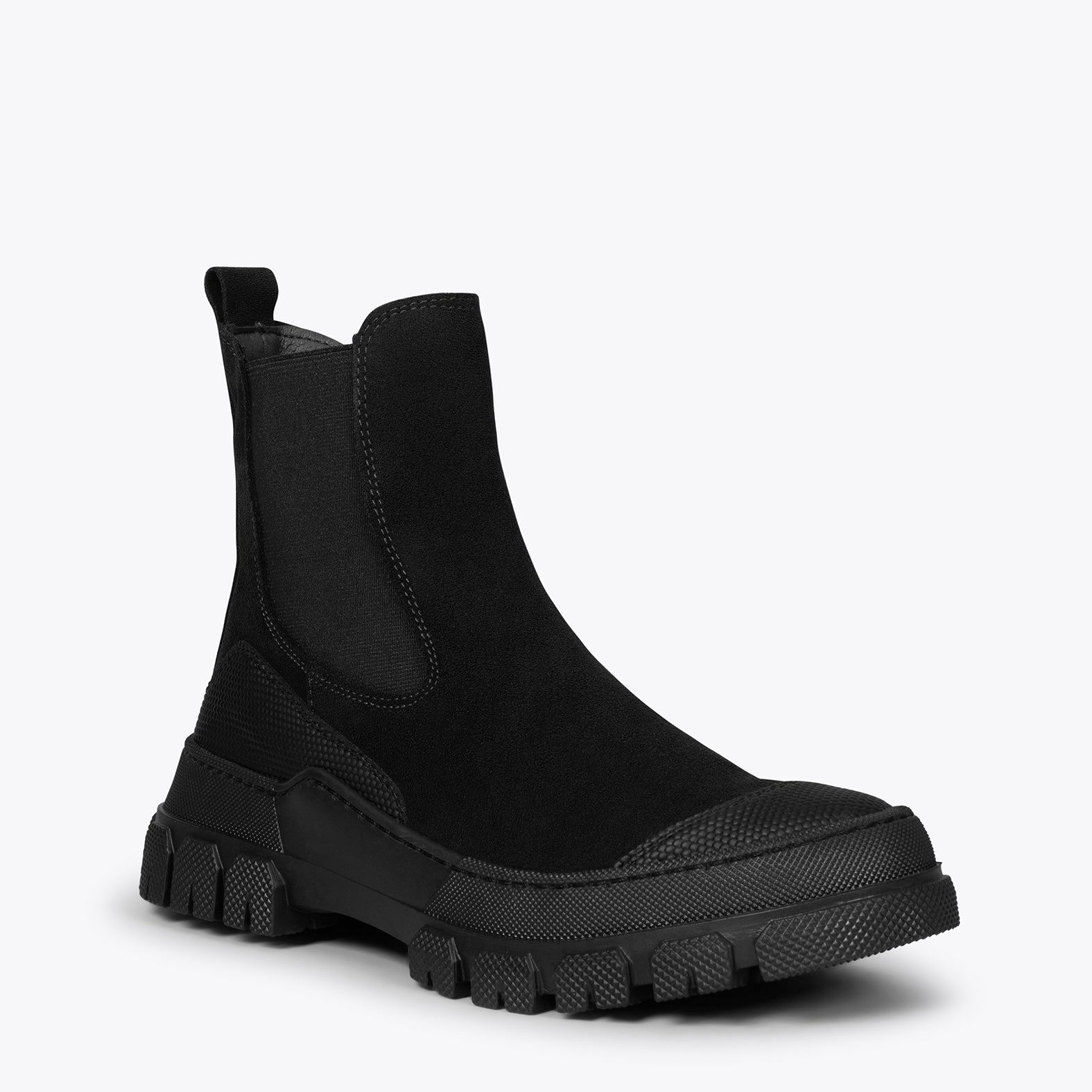 BROOKLYN - Botines track NEGROS con puntera de goma