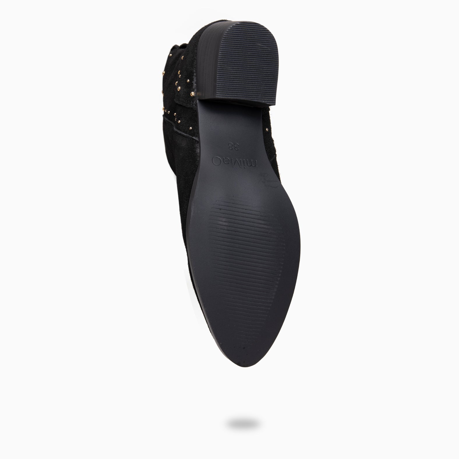 DUSTY – Botines de serraje con tachas NEGRO
