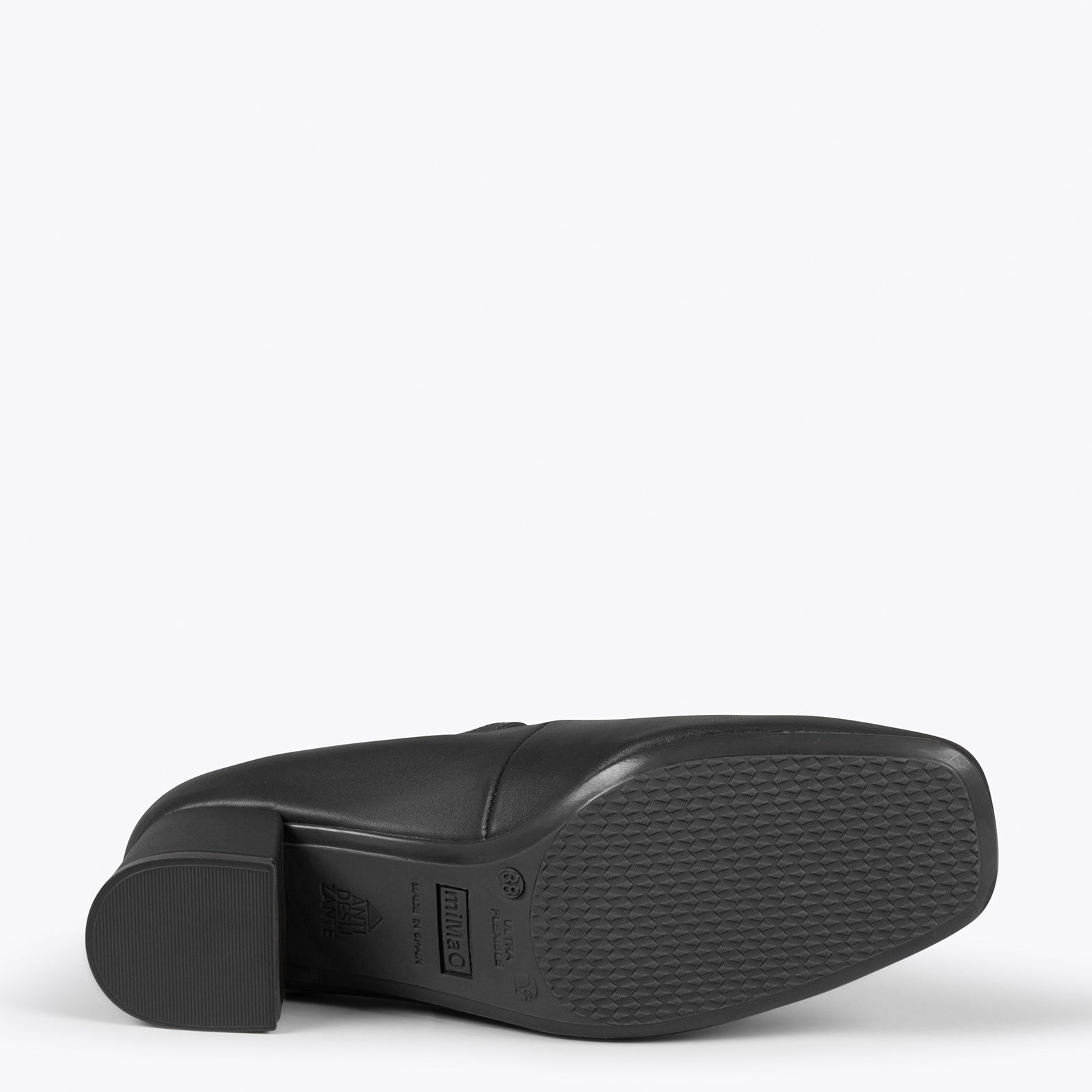 BELLA - Zapatos con pulsera y puntera cuadrada NEGRO