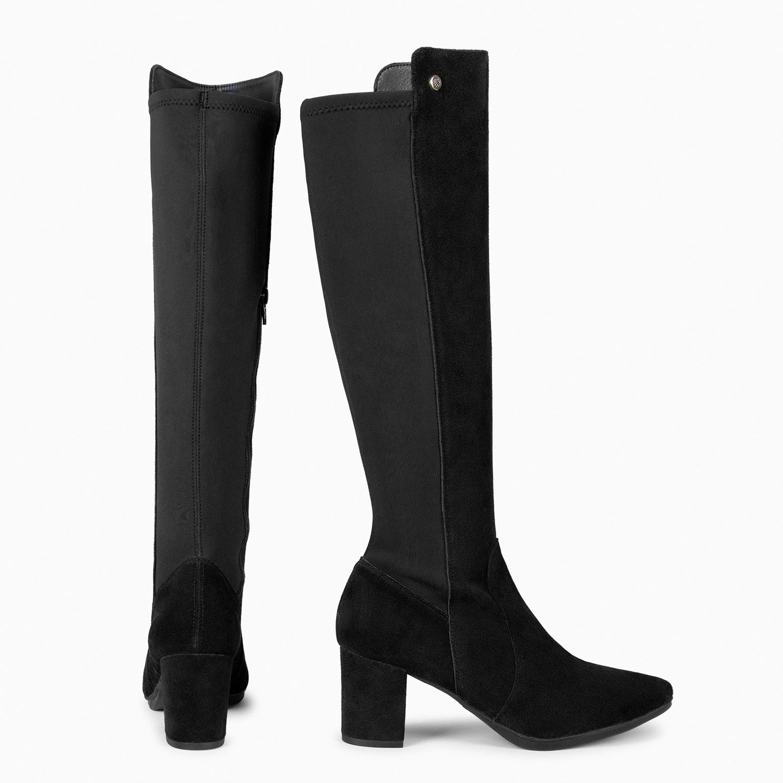 SUNSET - Botas con Tacón con elástico NEGRO