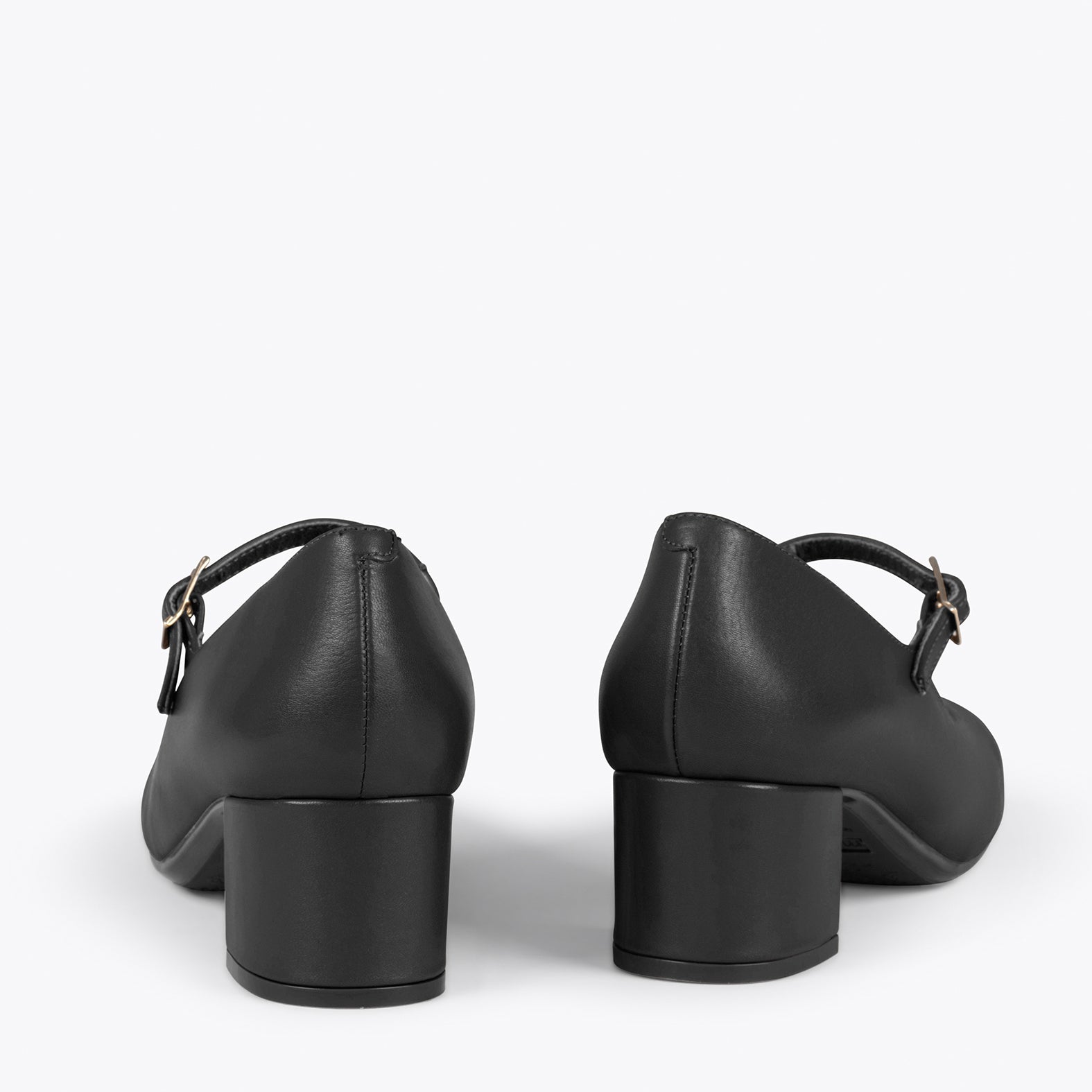 BELLA - Zapatos con pulsera y puntera cuadrada NEGRO