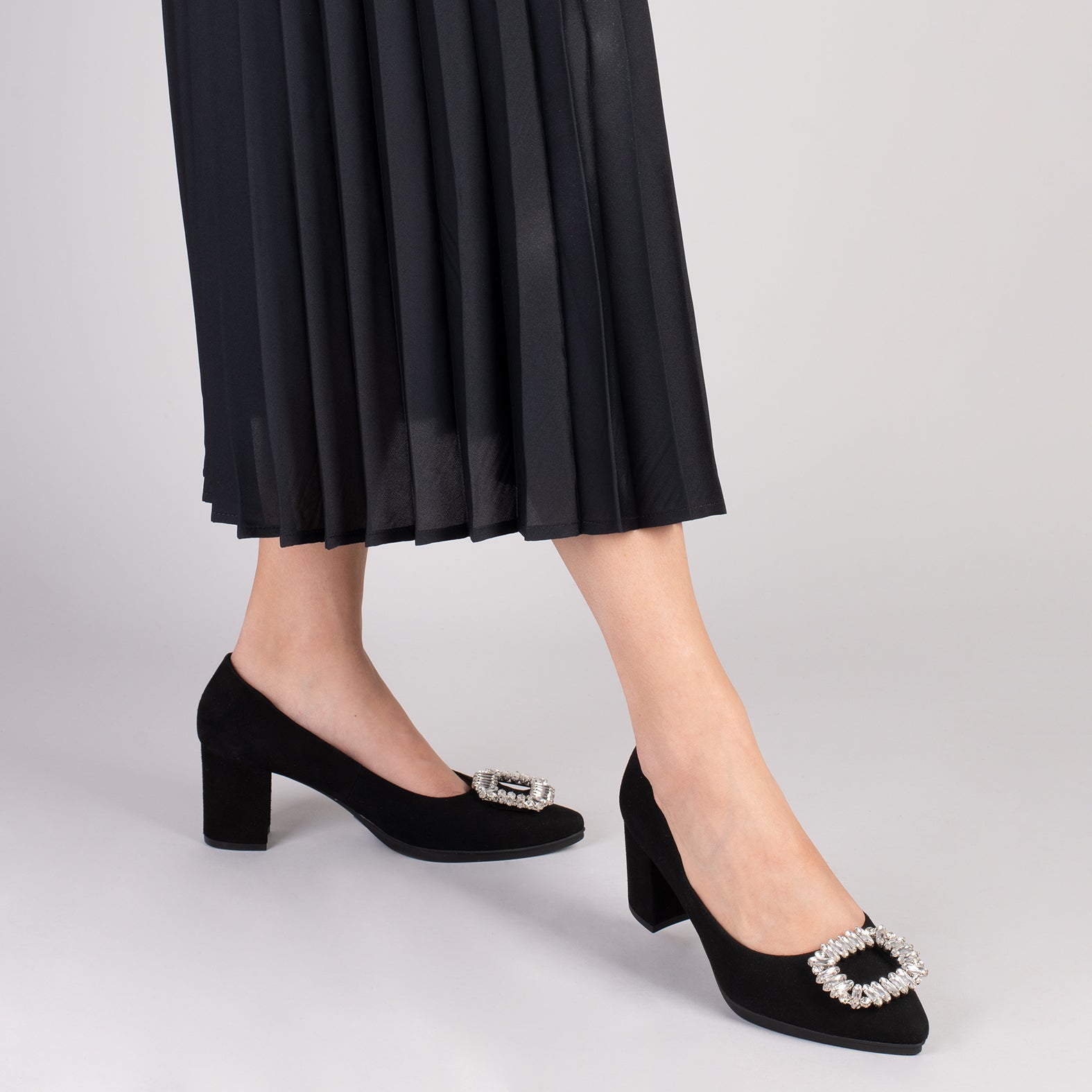 URBAN S CRISTAL - Zapatos de tacón con pedrería NEGRO