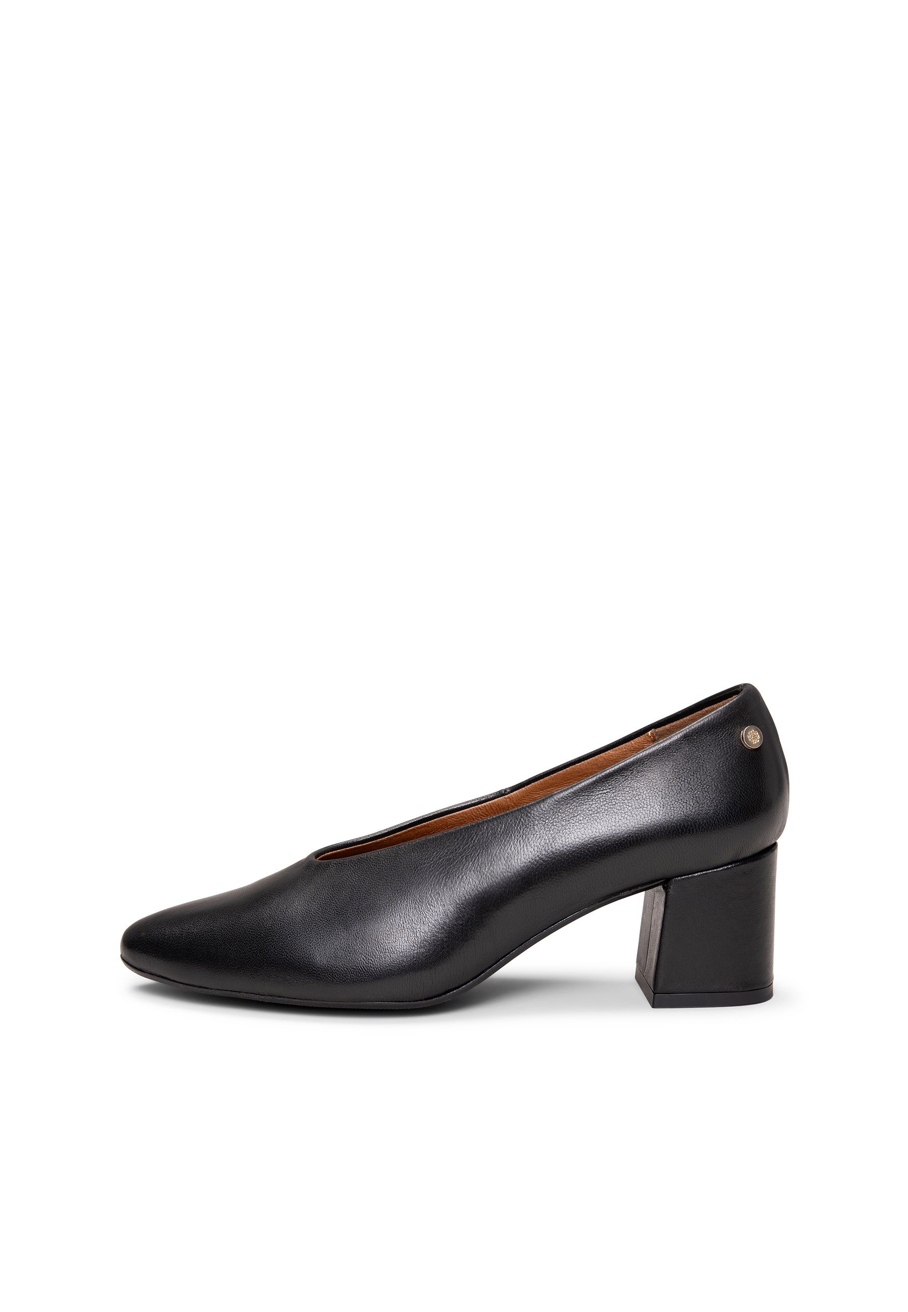 URBAN STYLE NAPA - Zapato de tacón ancho en piel NEGRO