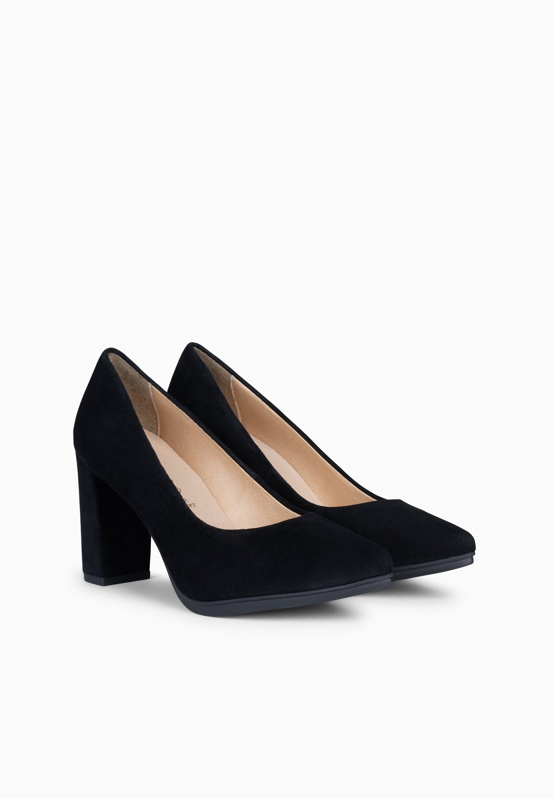 URBAN - Zapatos de tacón alto de ante NEGRO