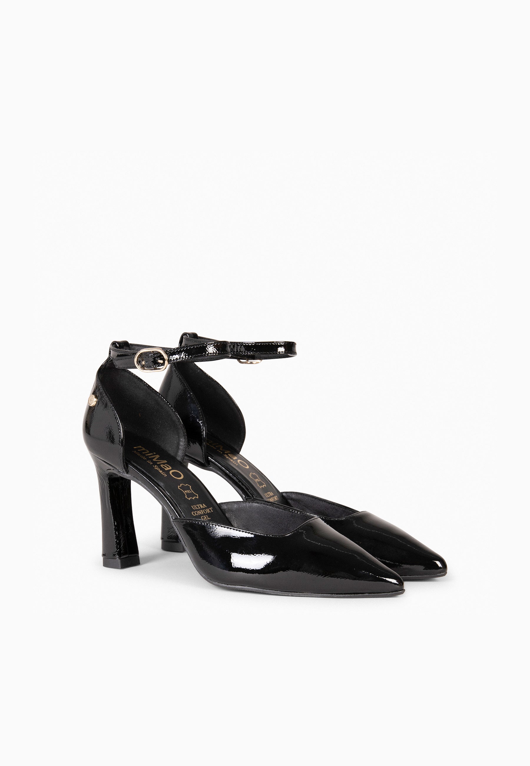 AINHOA - Zapato de tacón punta fina NEGRO