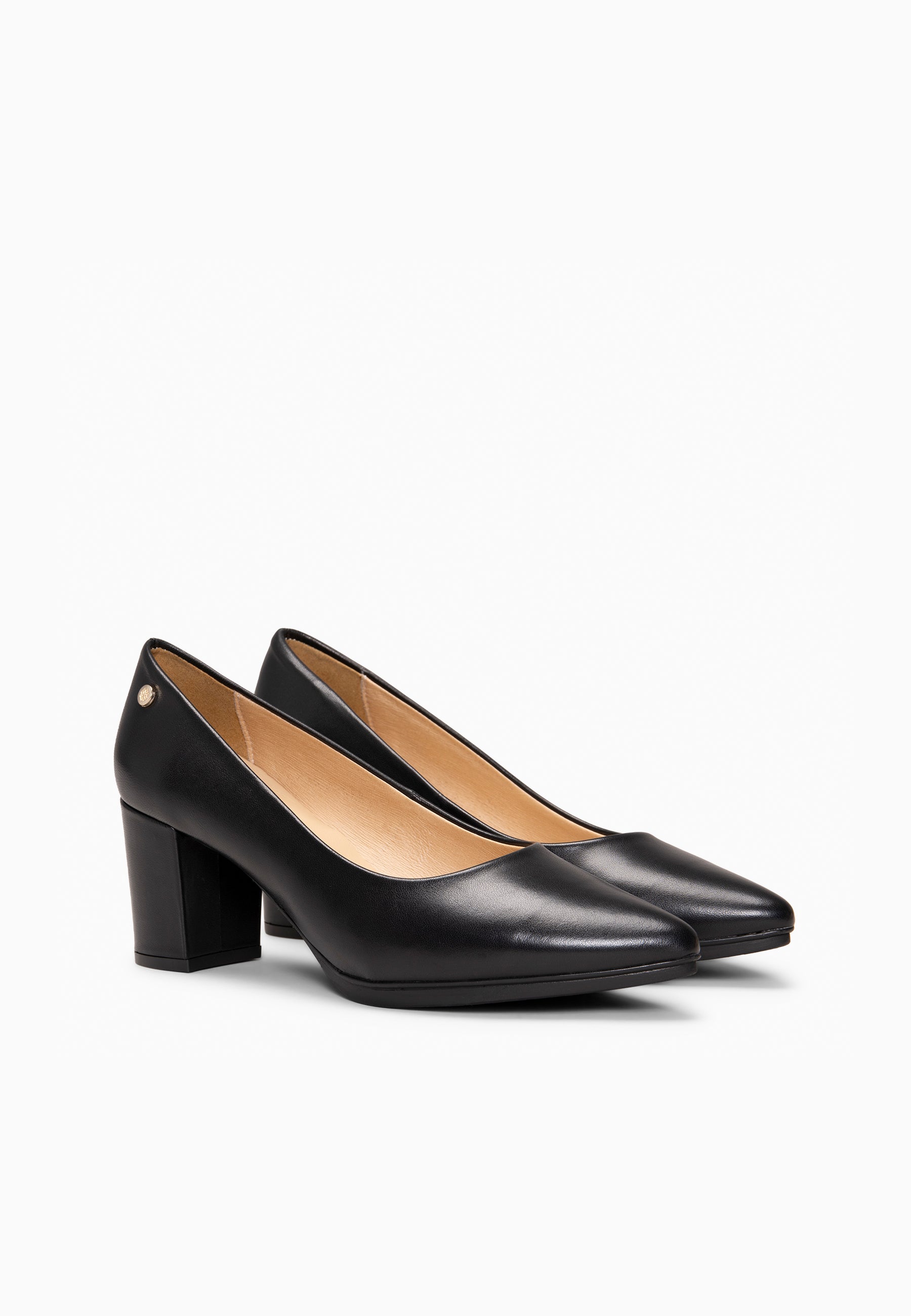 URBAN S SALÓN - Zapatos de tacón medio de napa NEGRO