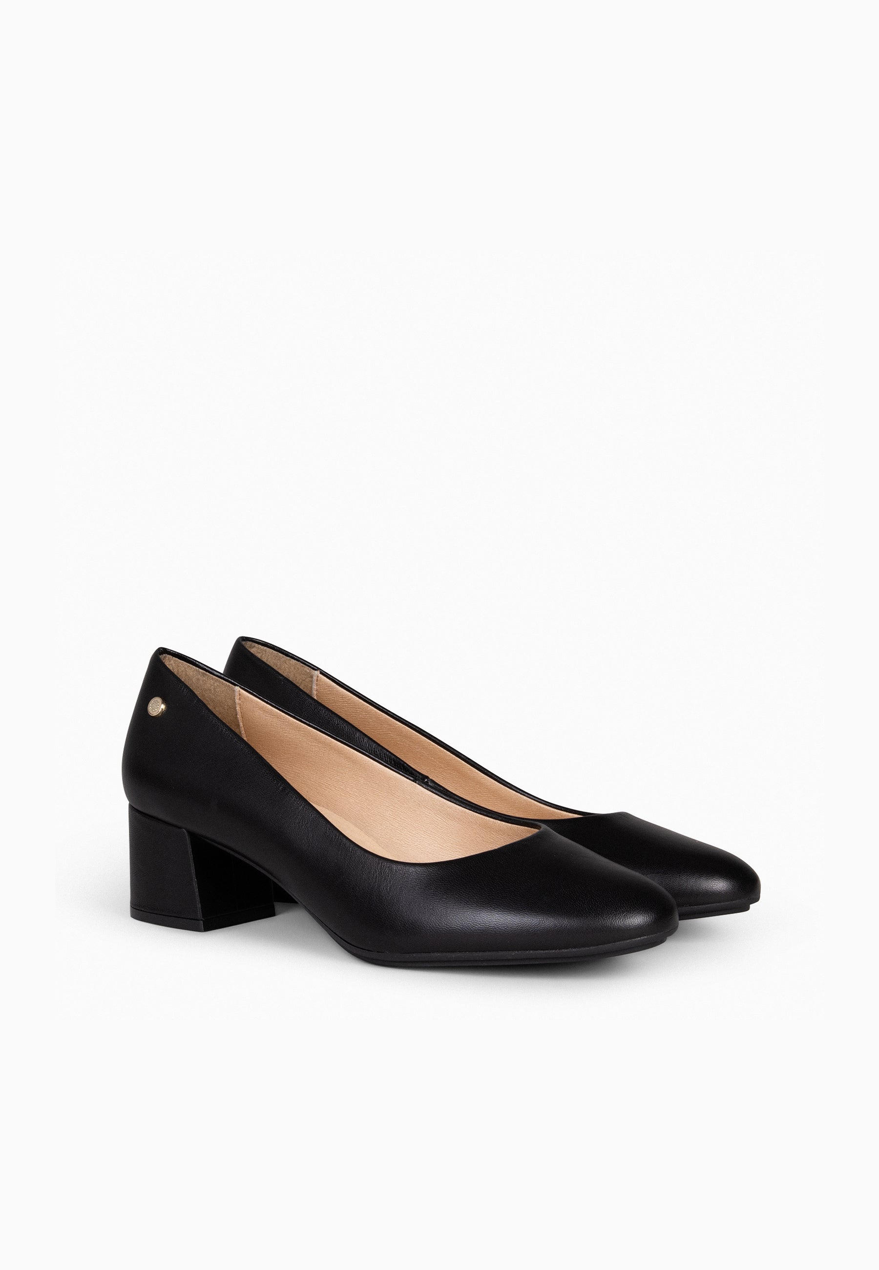 URBAN REDONDO SALÓN – Zapatos de tacón bajo de napa NEGRO