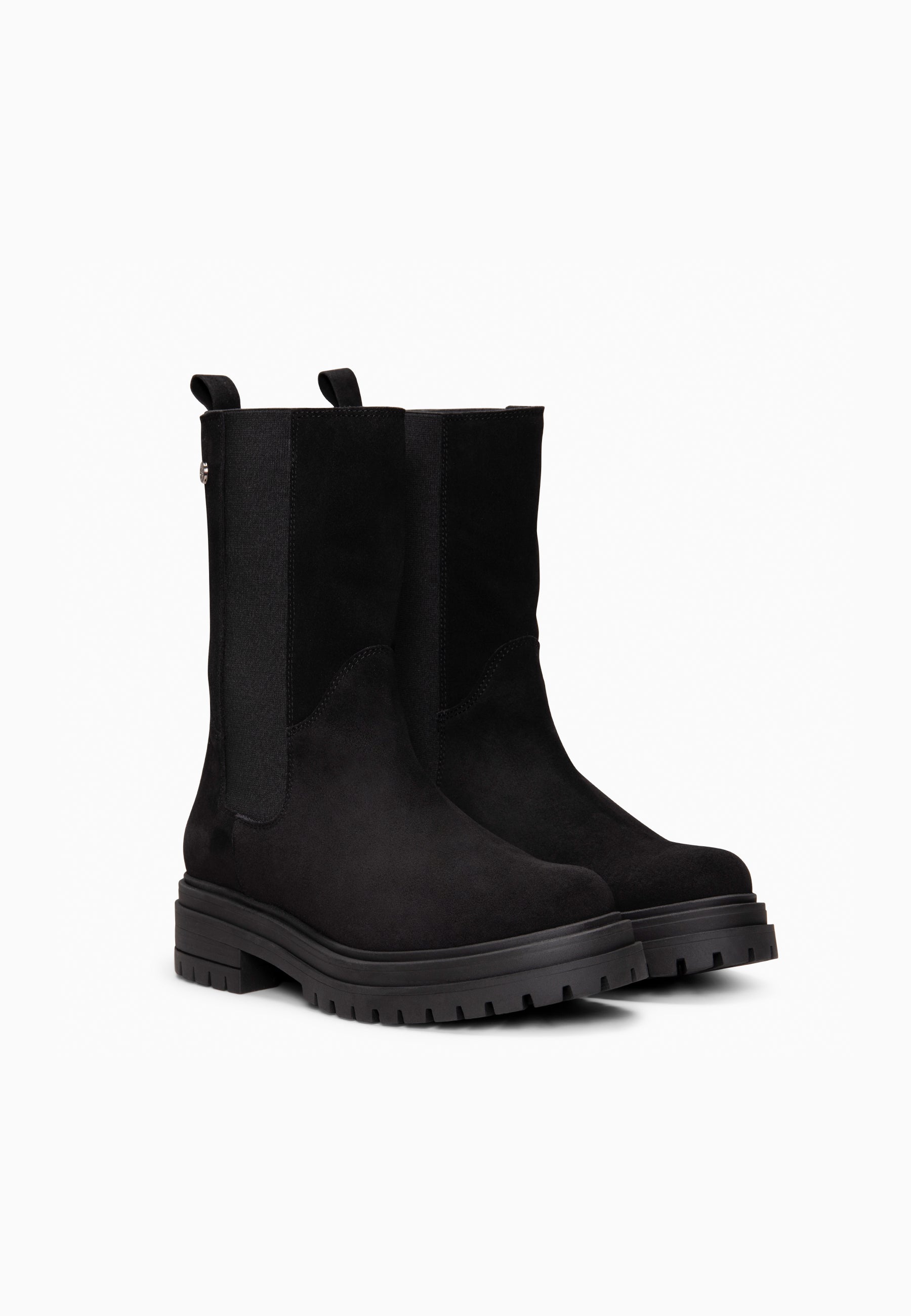 MARTE - Botines Chelsea con suela track NEGRO