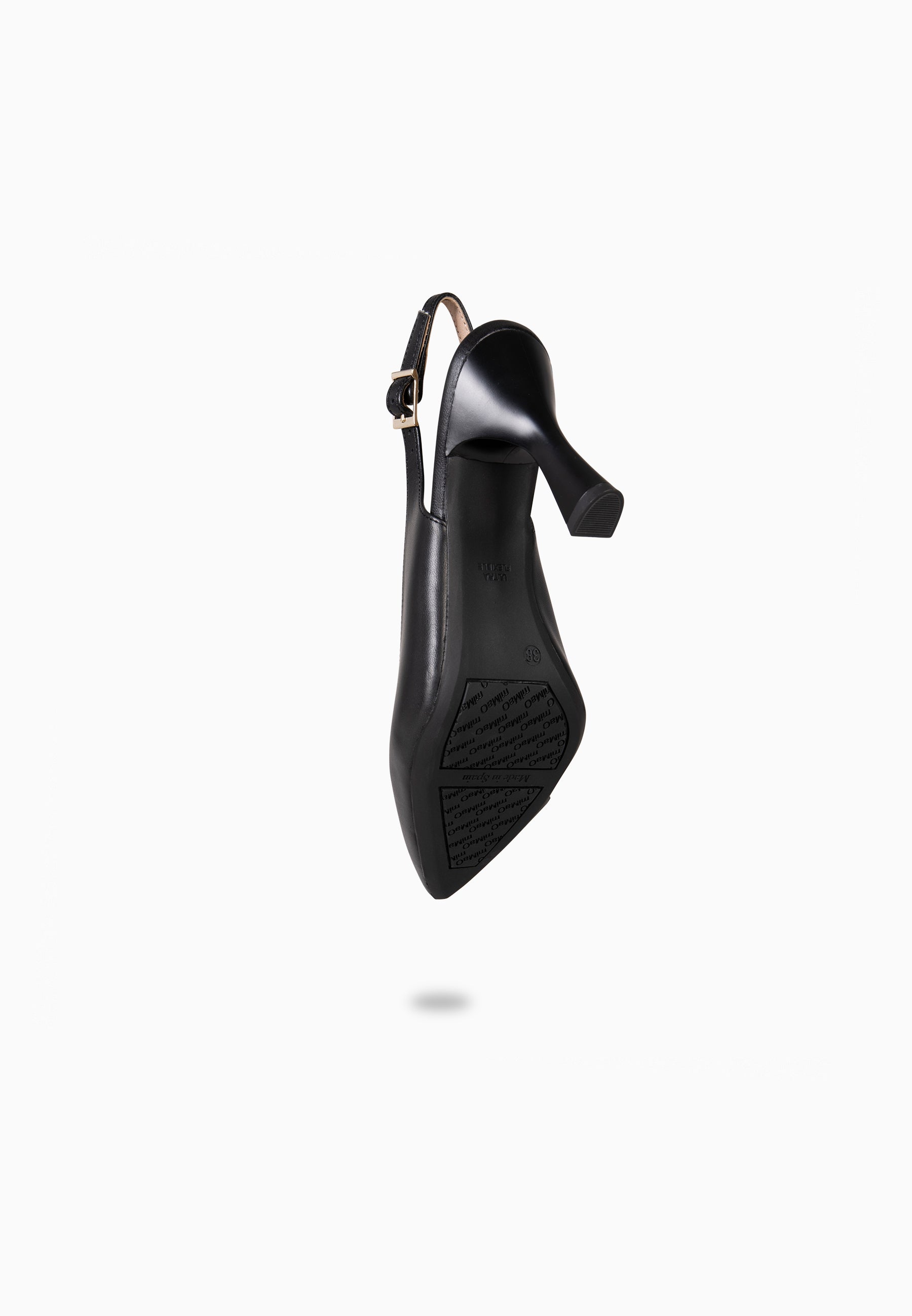 GLAM DESTALONADO - Zapatos de tacón destalonados de napa NEGRO