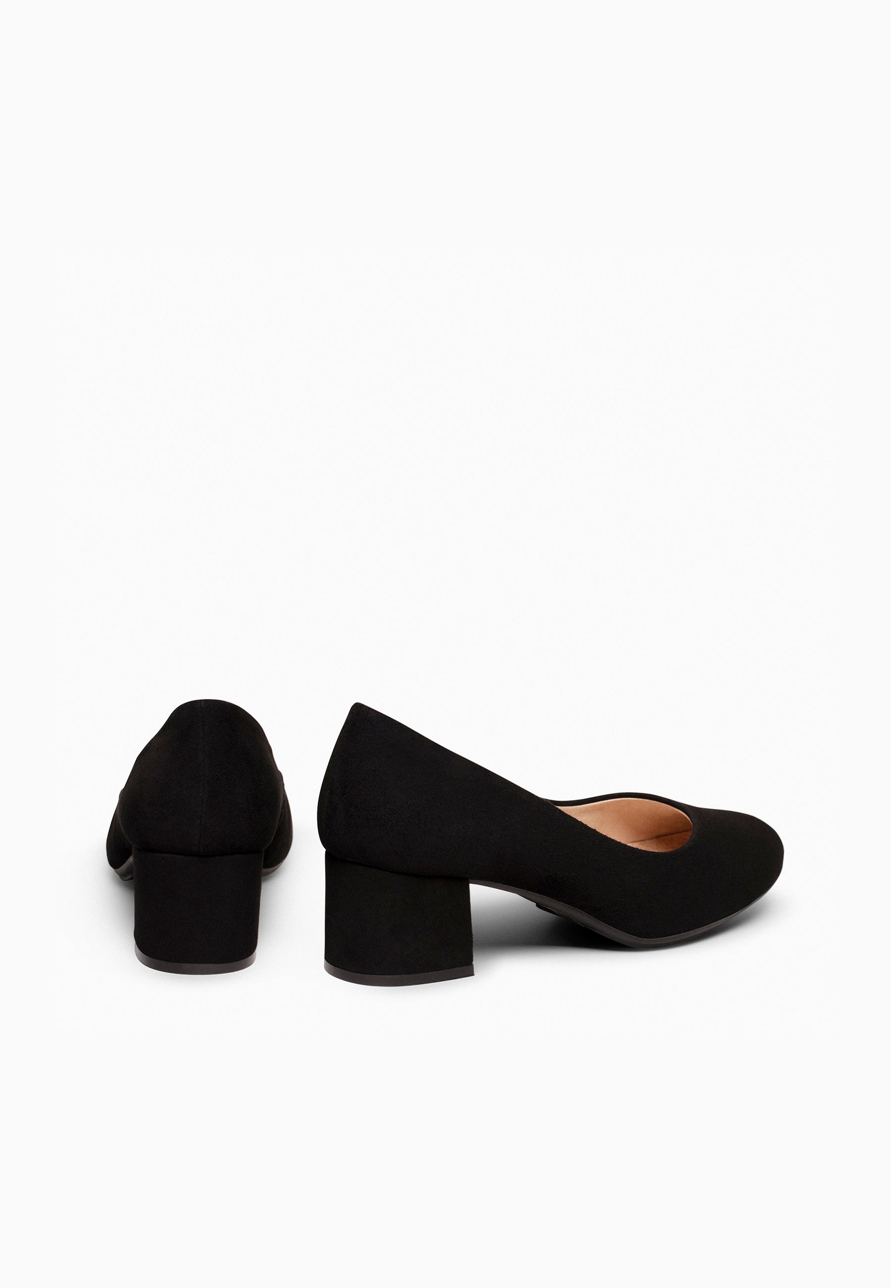 URBAN REDONDO - Zapatos de tacón bajo de ante NEGRO