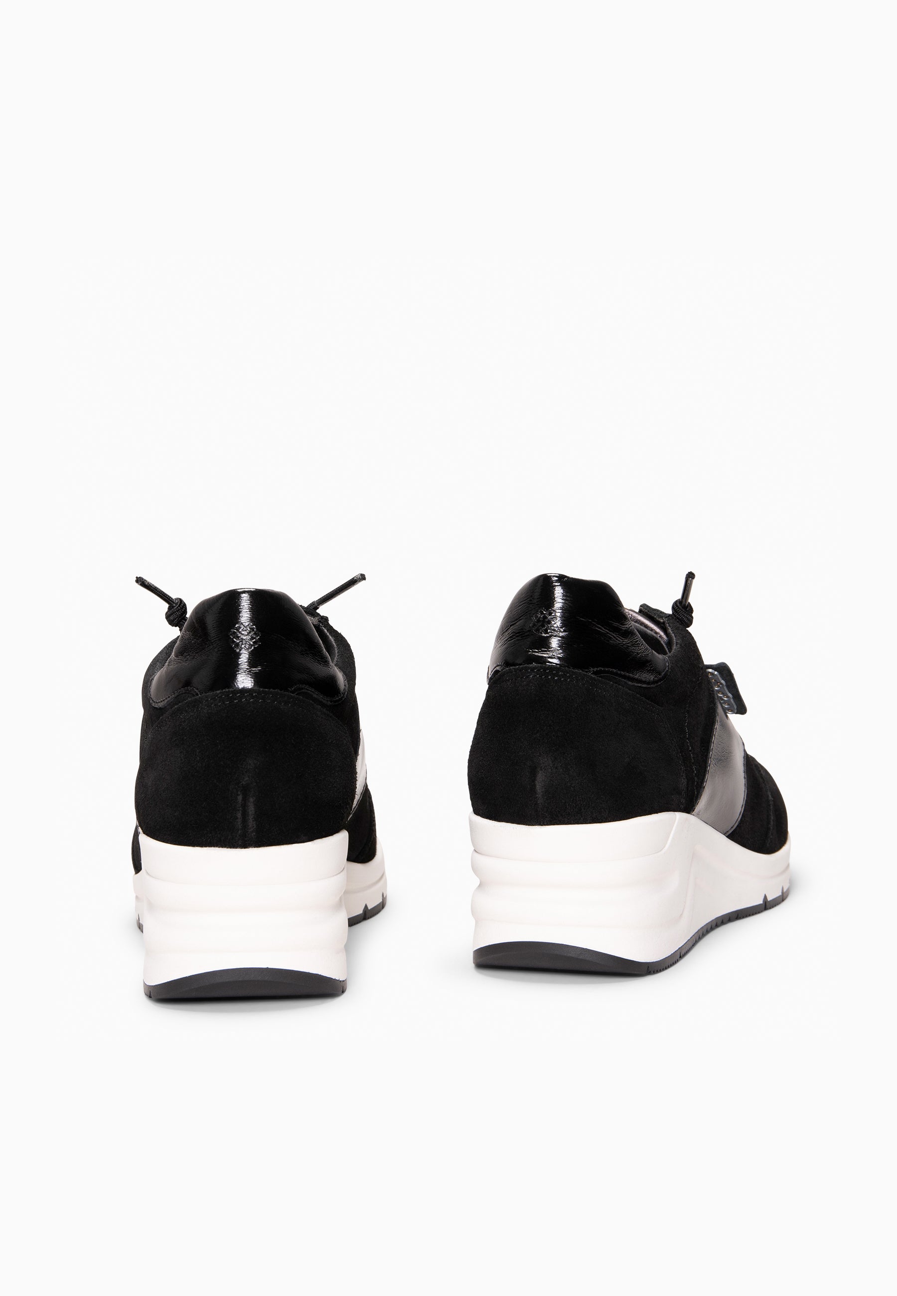 PAU - Zapatillas con cuña NEGRO