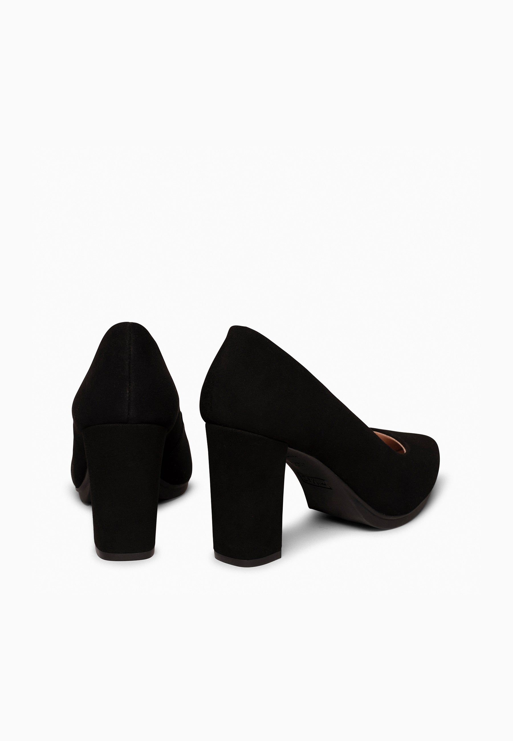 URBAN - Zapatos de tacón alto de ante NEGRO