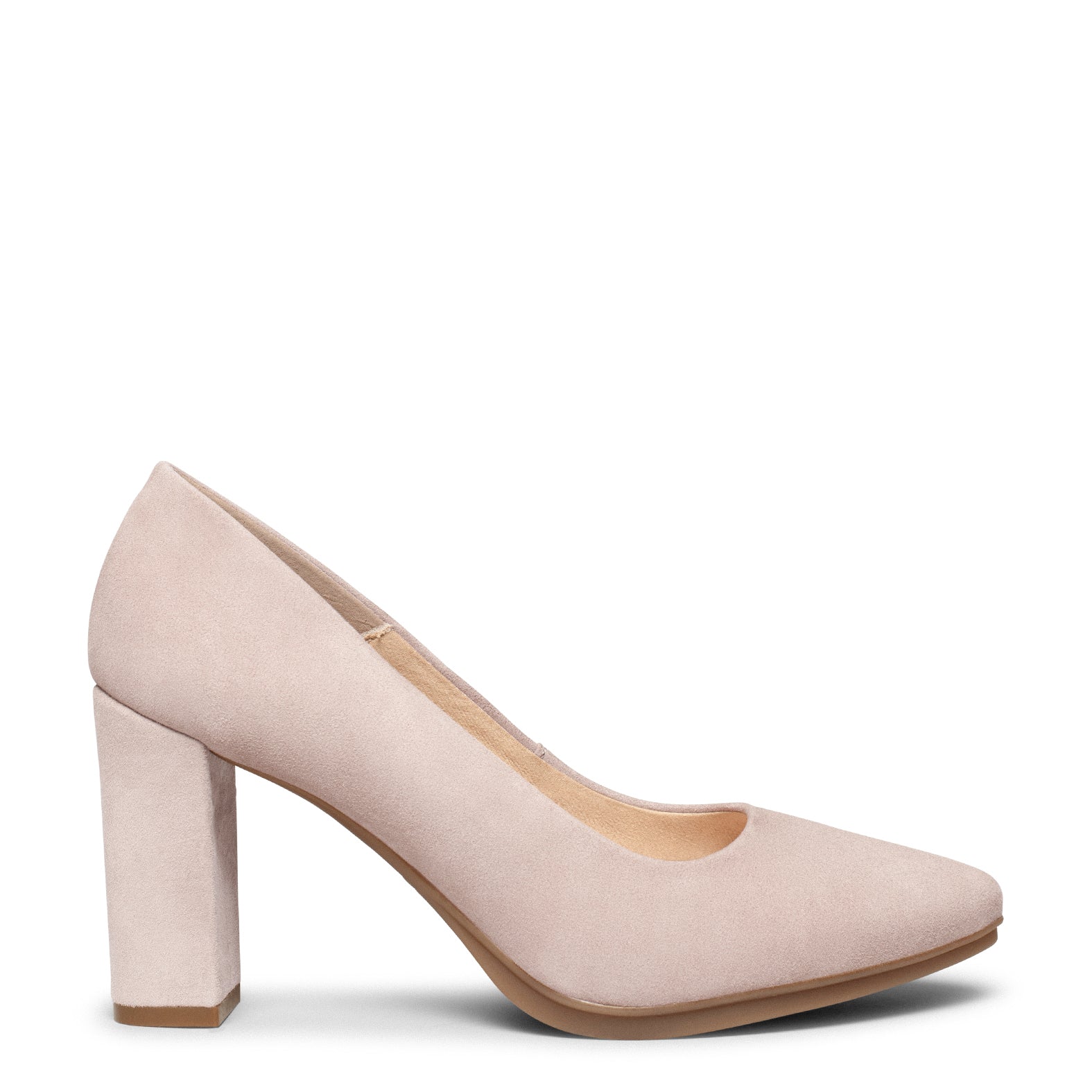 URBAN – Zapatos de tacón alto de ante Rosa Claro