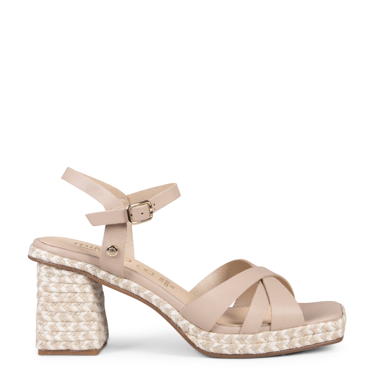 ANNA – Sandalias de tacón ancho NUDE