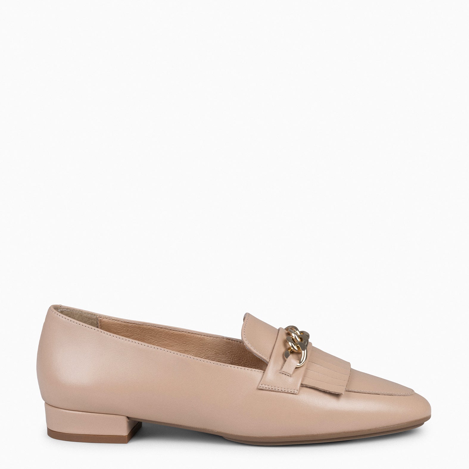 CHAIN - Mocasines elegantes de mujer NUDE
