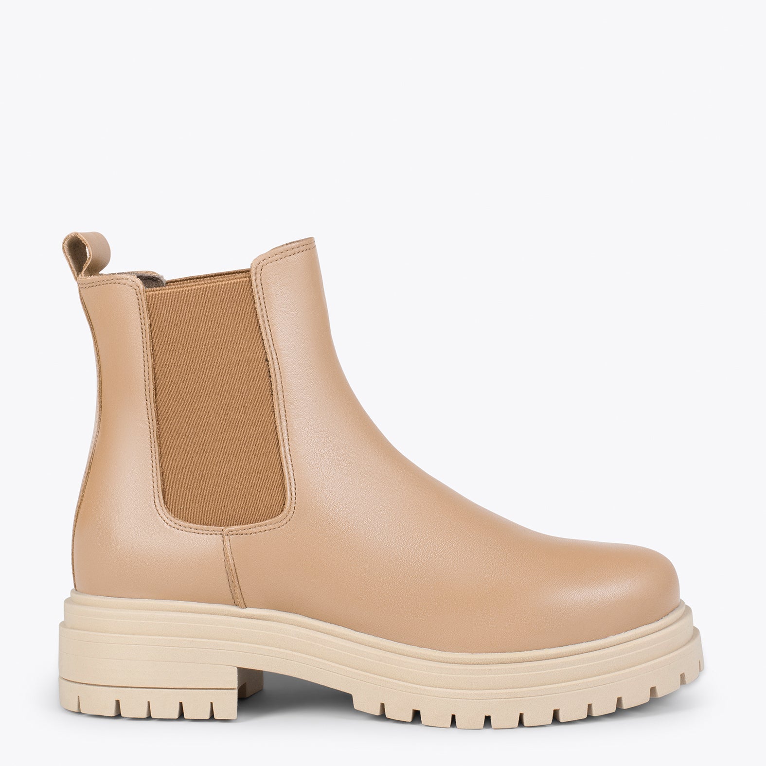 LEEDS – Botines de piel con plataforma NUDE