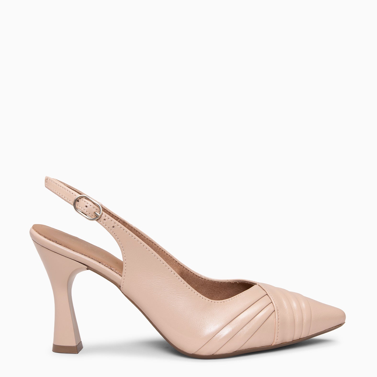CARLA - Zapato de tacón alto destalonado NUDE