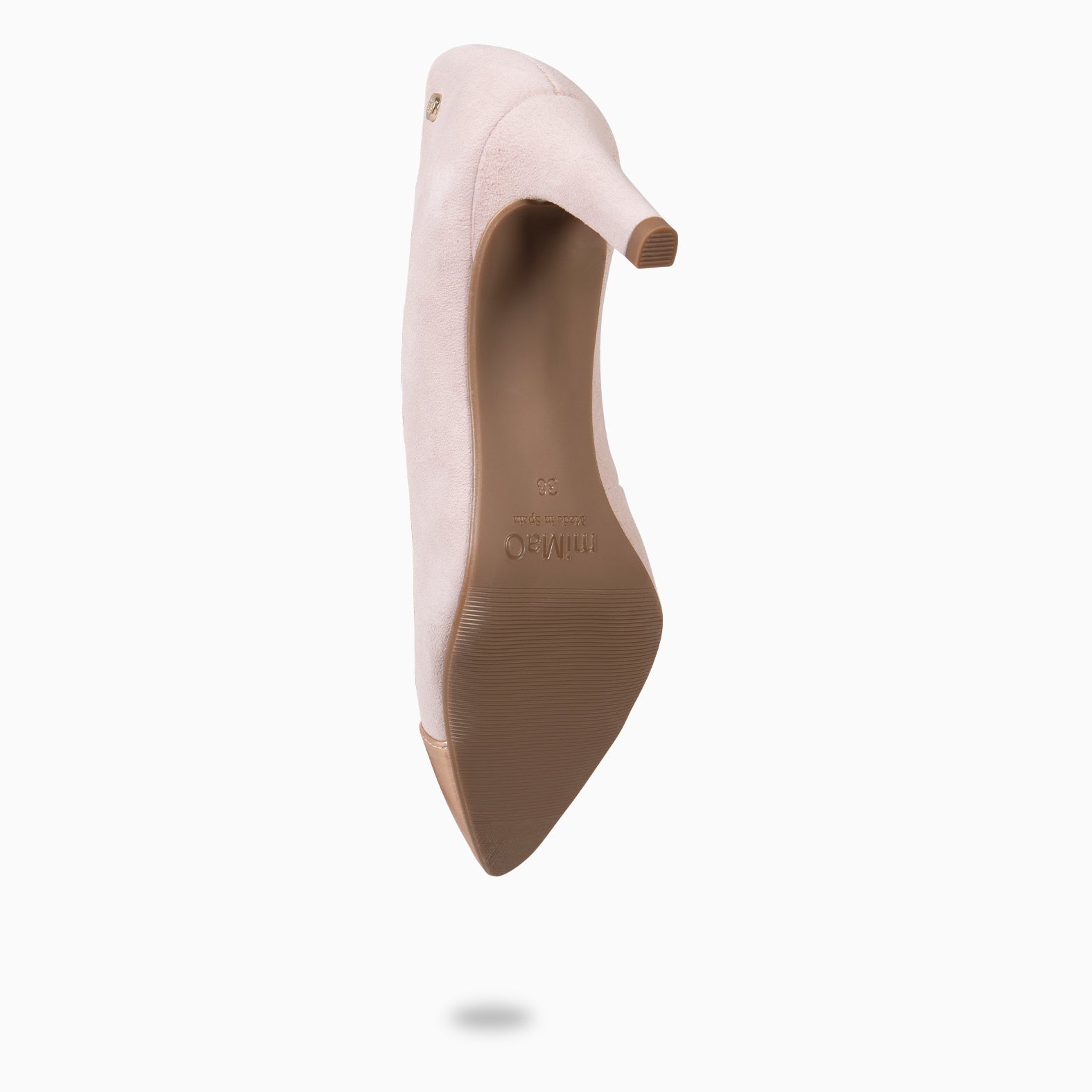 LILLY S - Zapato de tacón con puntera bicolor NUDE ORO