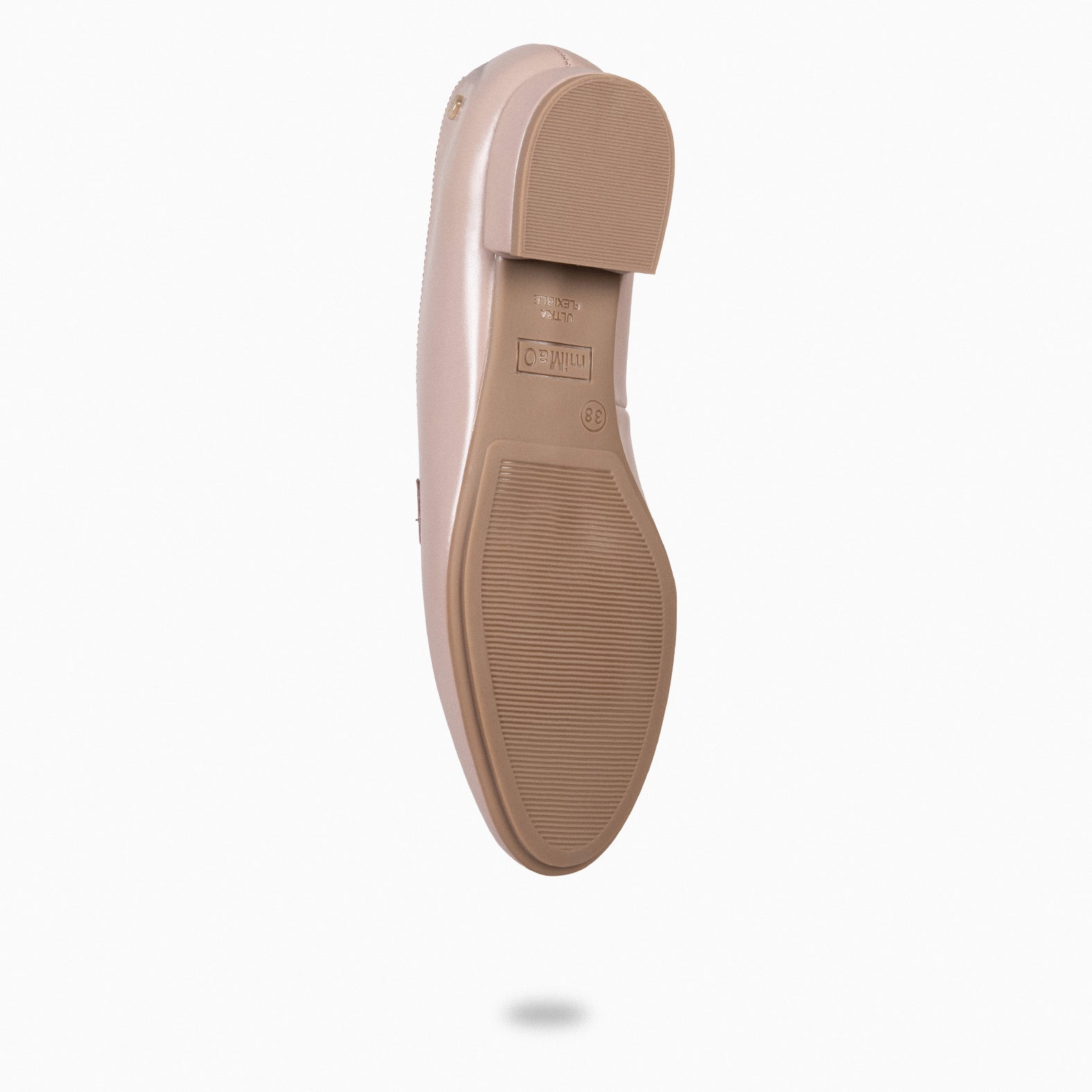 CHAIN – Mocasines planos con adorno metalizado NUDE