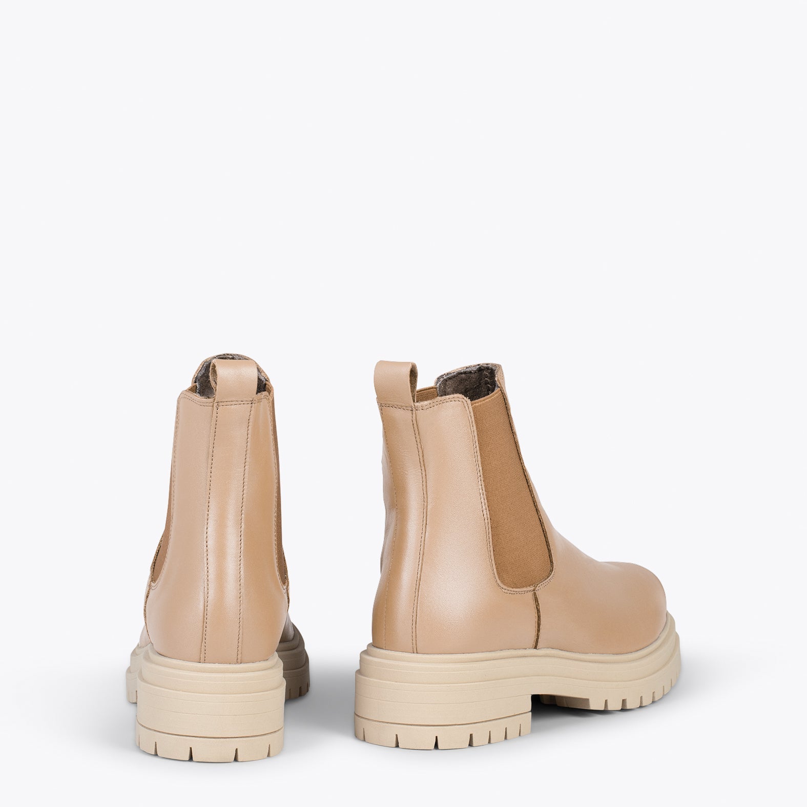 LEEDS – Botines de piel con plataforma NUDE