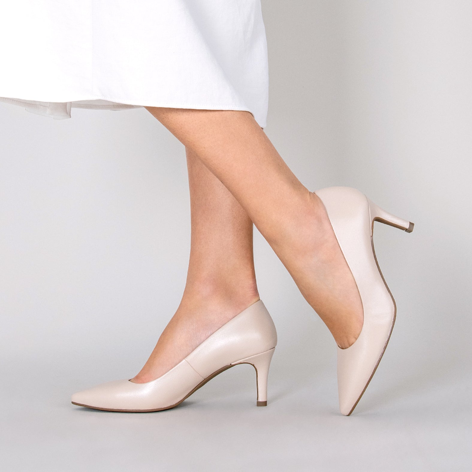 STILETTO SALÓN - Zapatos de tacón de aguja NUDE NACARADO