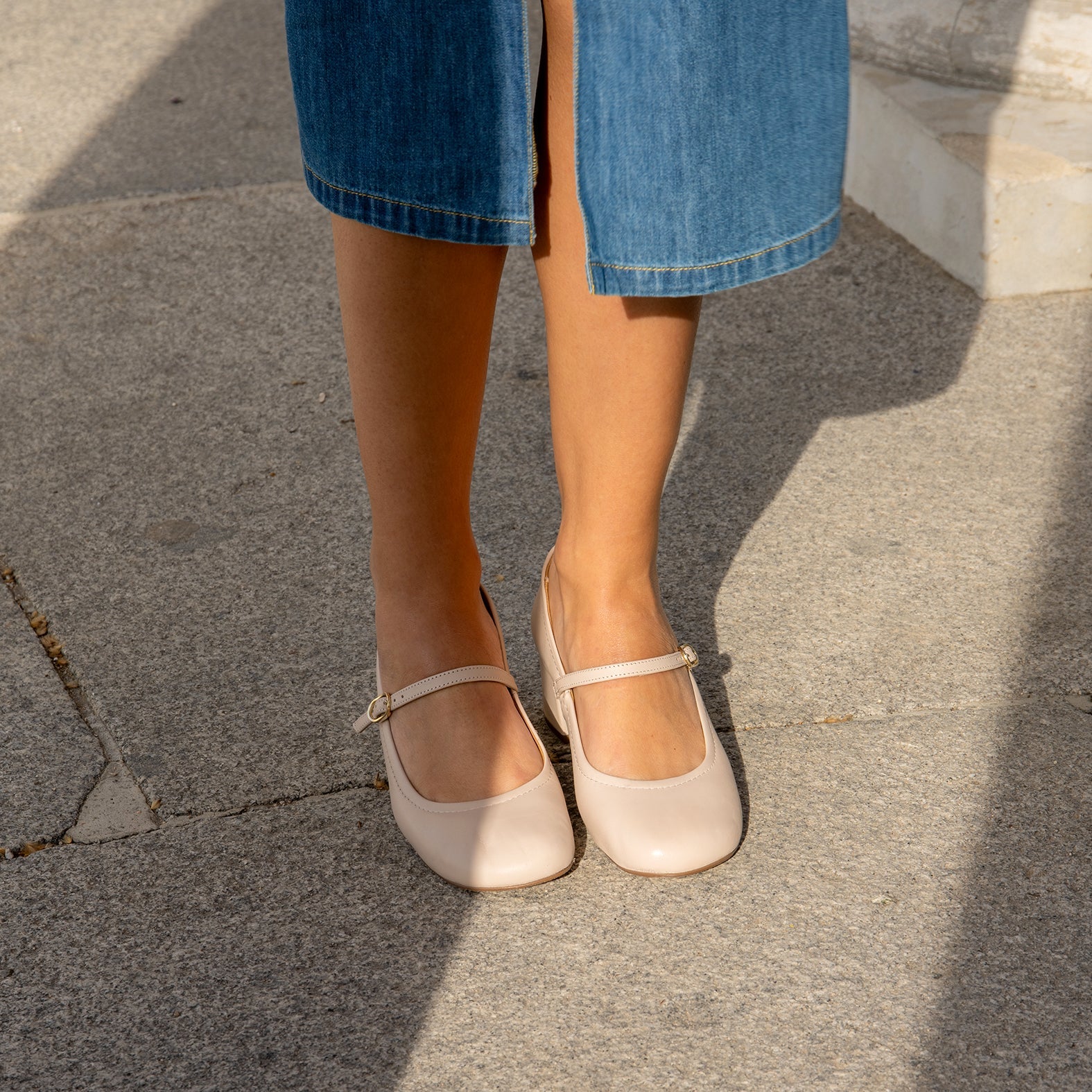 ROSALÍA - MERCEDITAS DE TACÓN ESTILO BARESOFT BEIGE