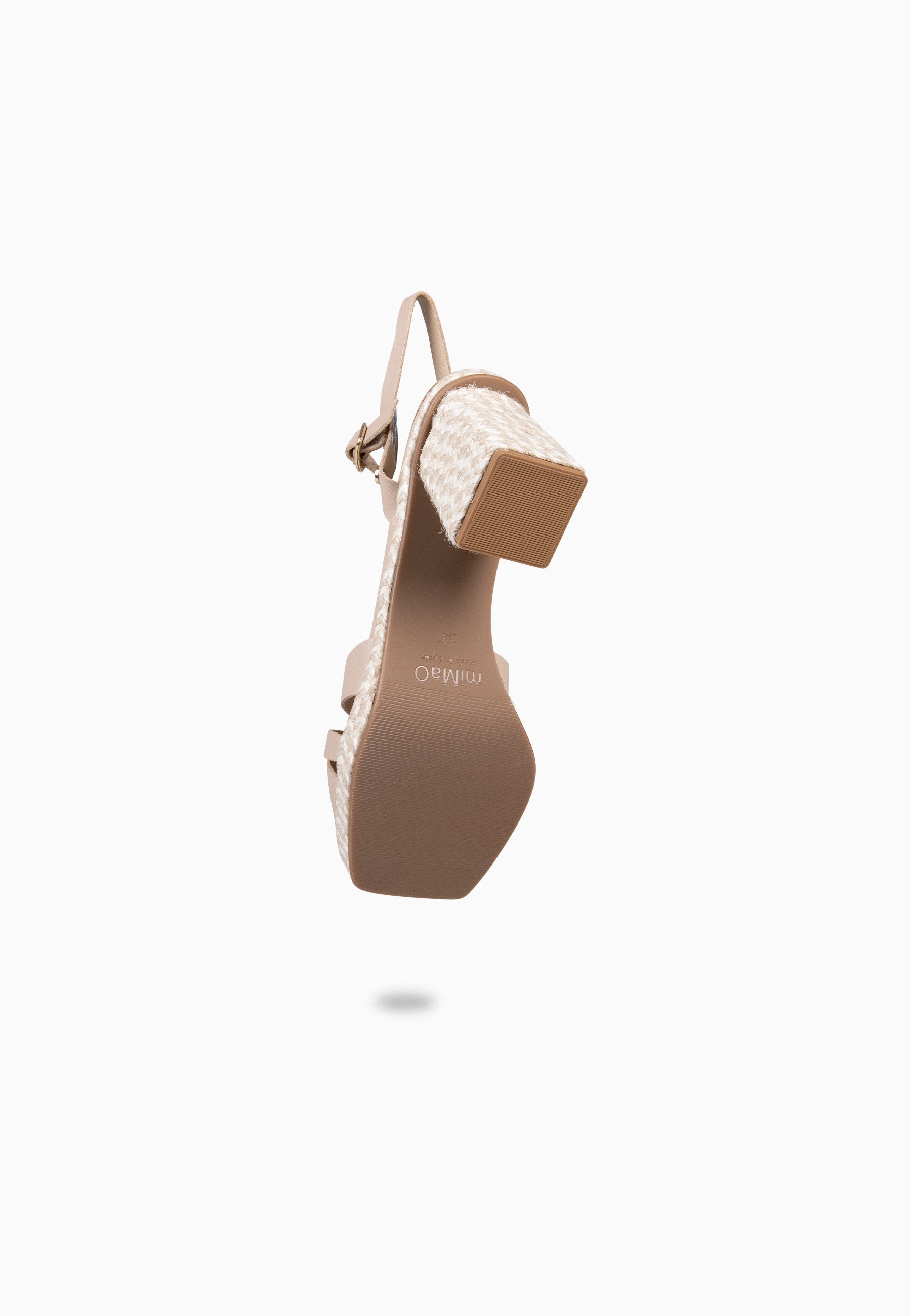 ANNA – Sandalias de tacón ancho NUDE