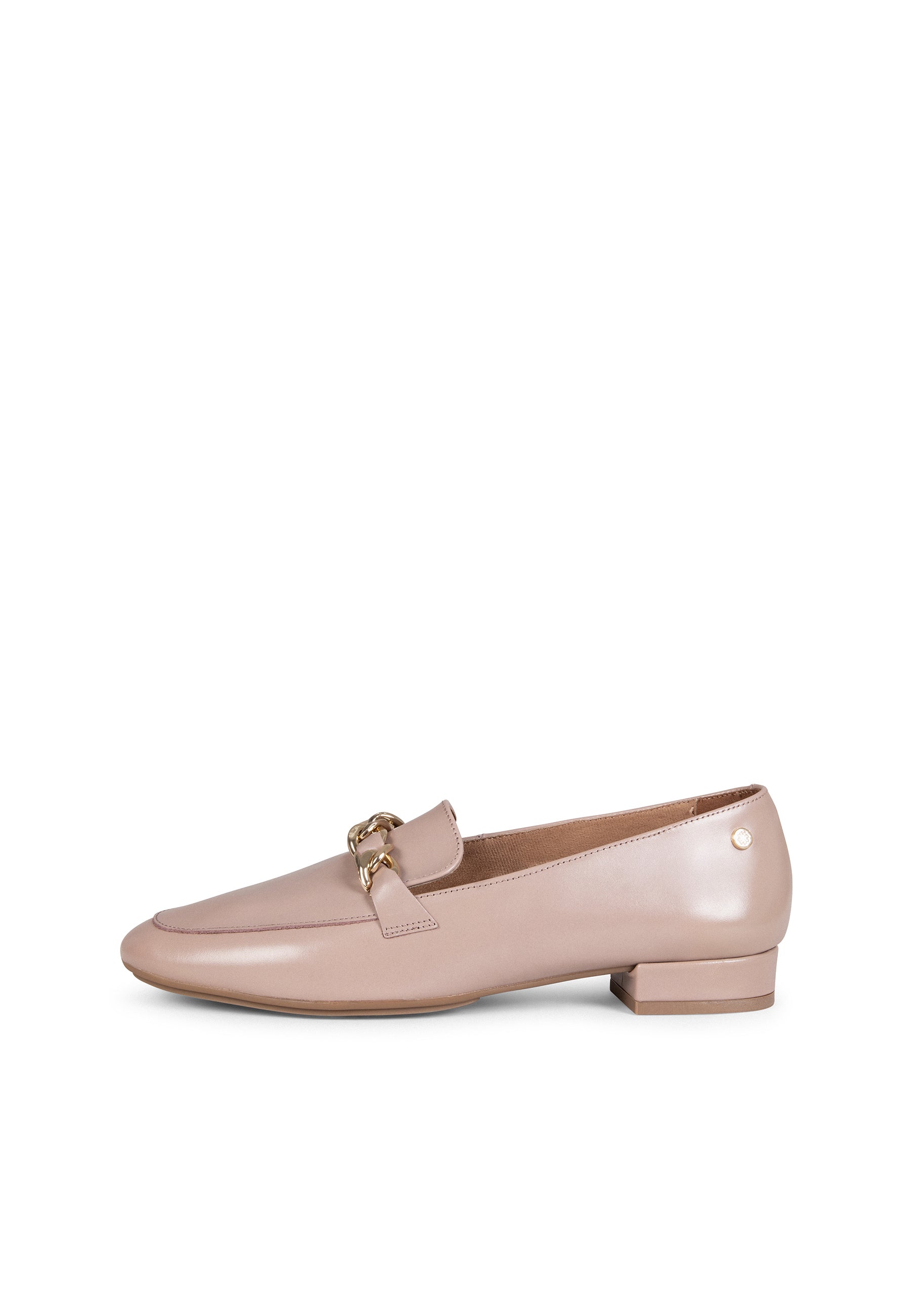 CHAIN – Mocasines planos con adorno metalizado NUDE