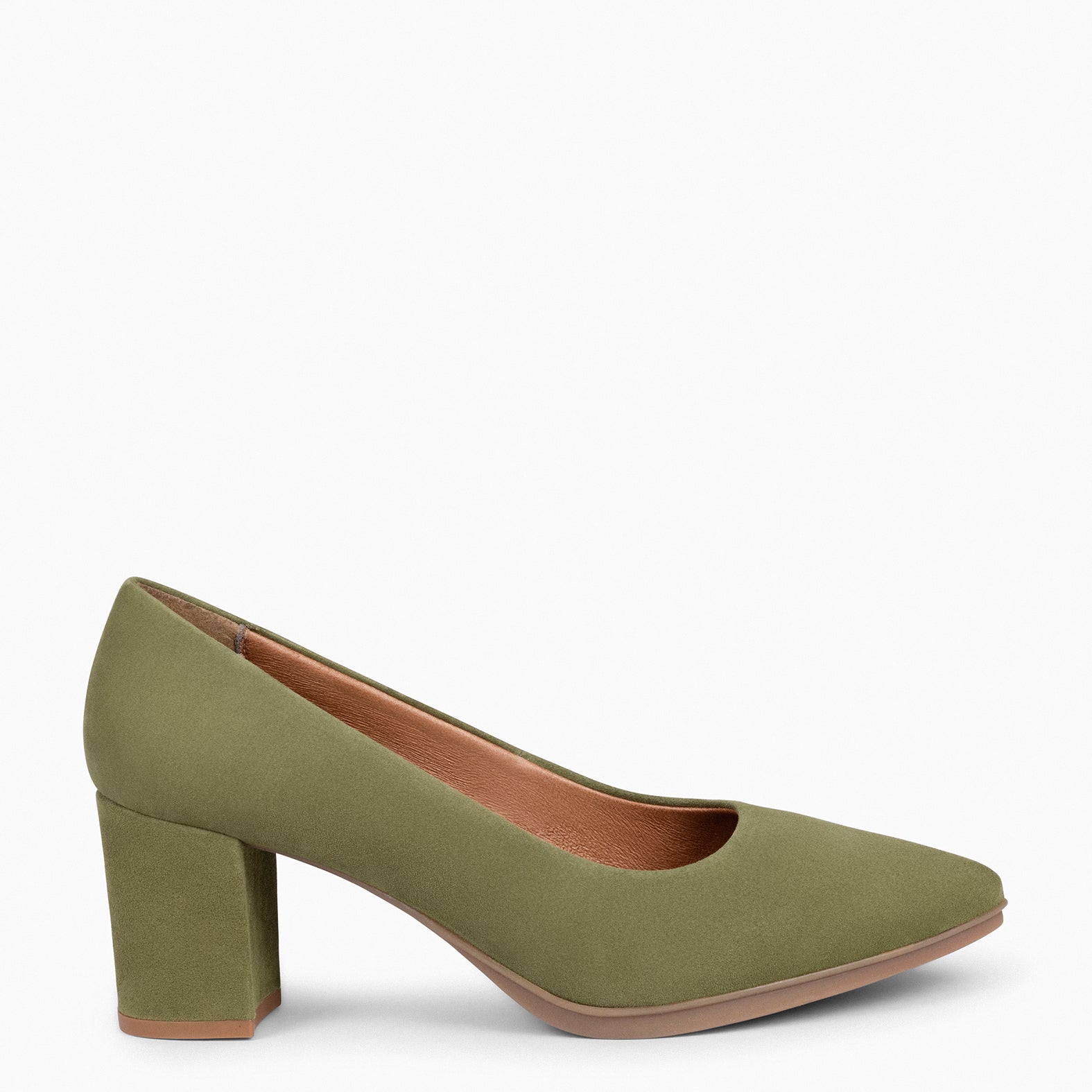URBAN S - Zapatos de tacón medio de ante VERDE