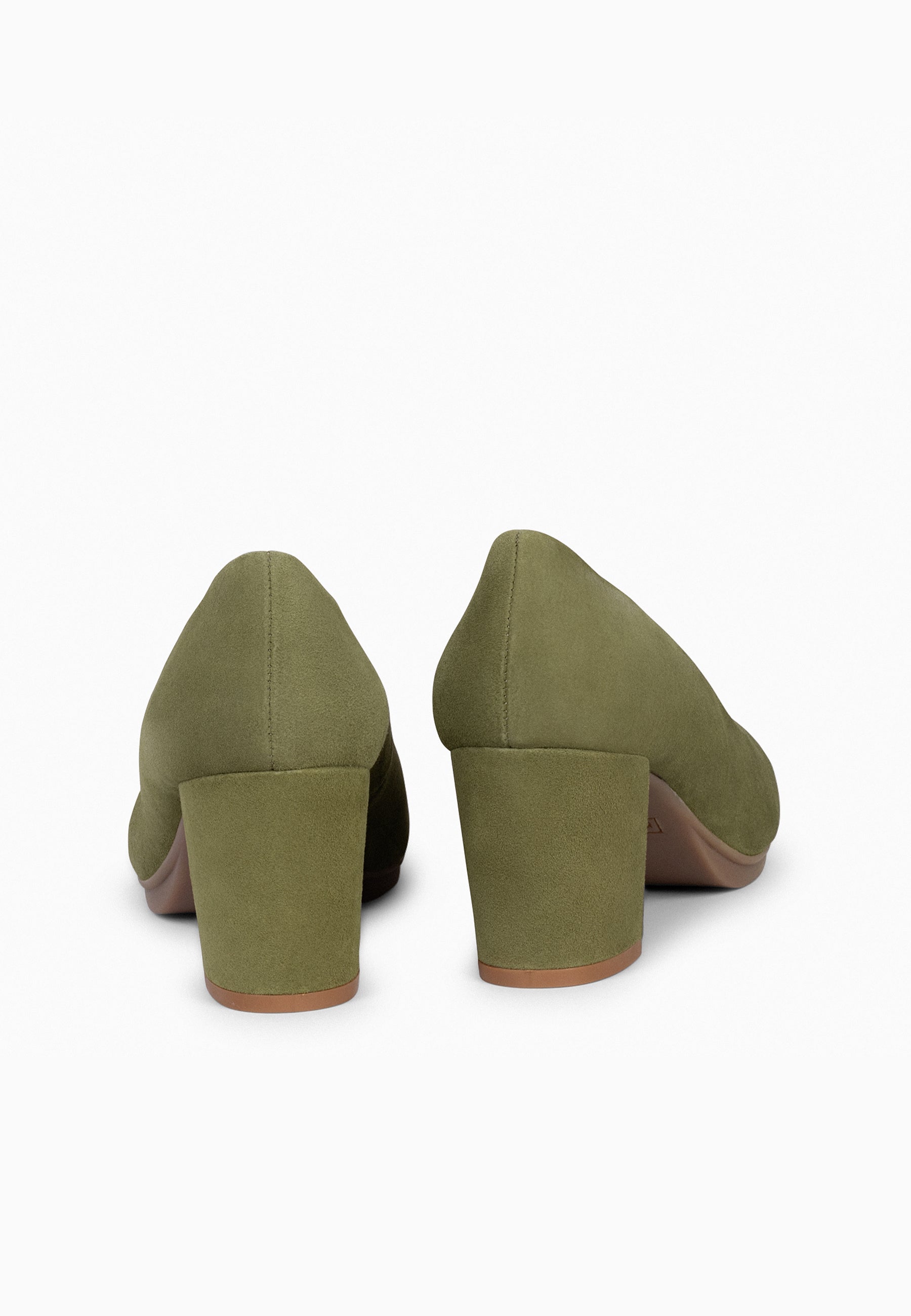 URBAN S - Zapatos de tacón medio de ante VERDE