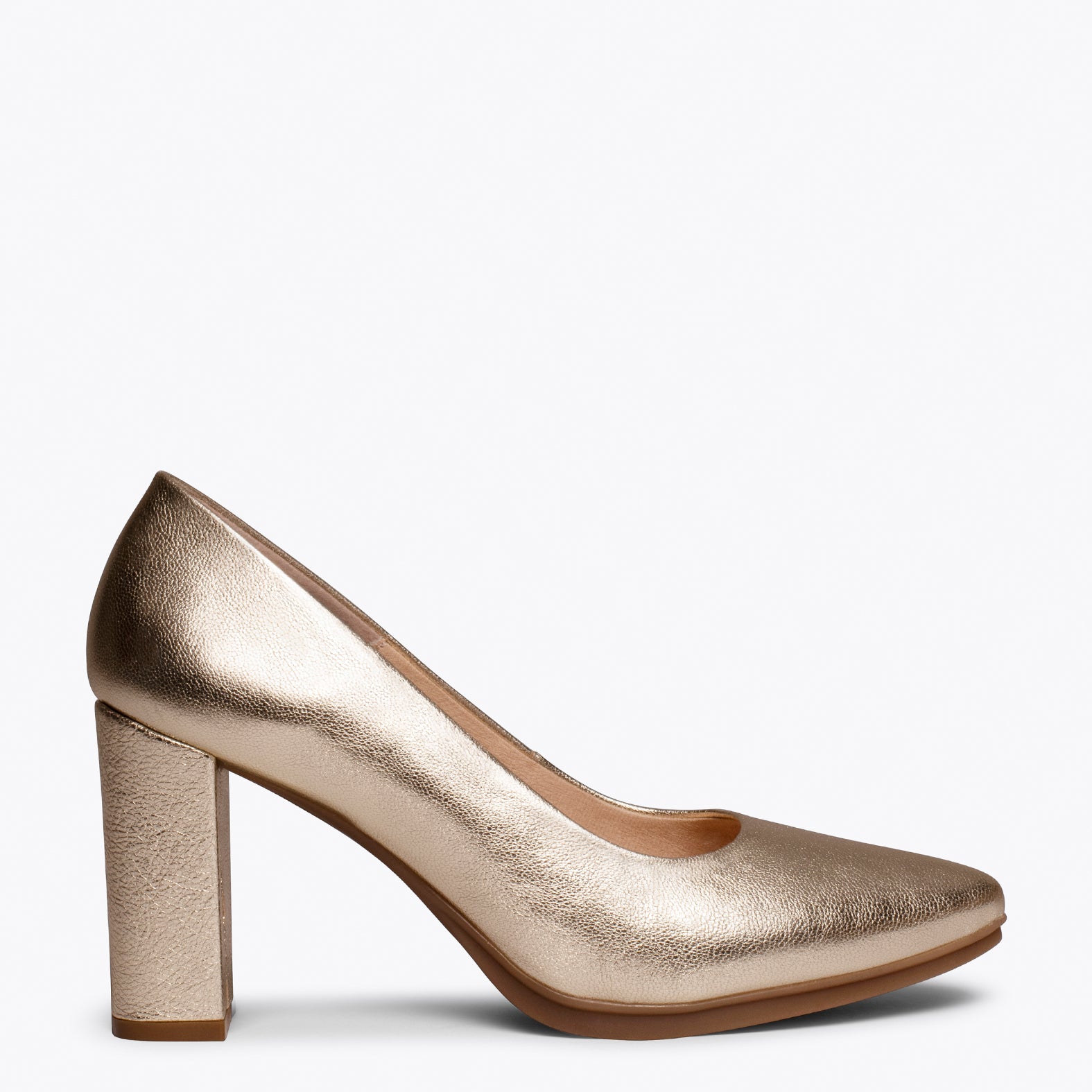 URBAN SPLASH - Zapatos PLATINO de piel metalizada