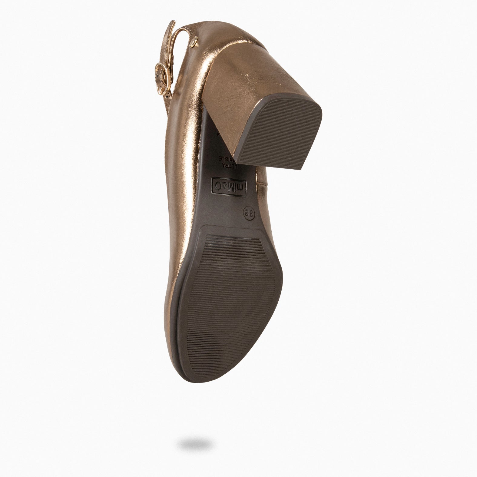 CAROL – Zapatos con pulsera y tacón ORO VIEJO