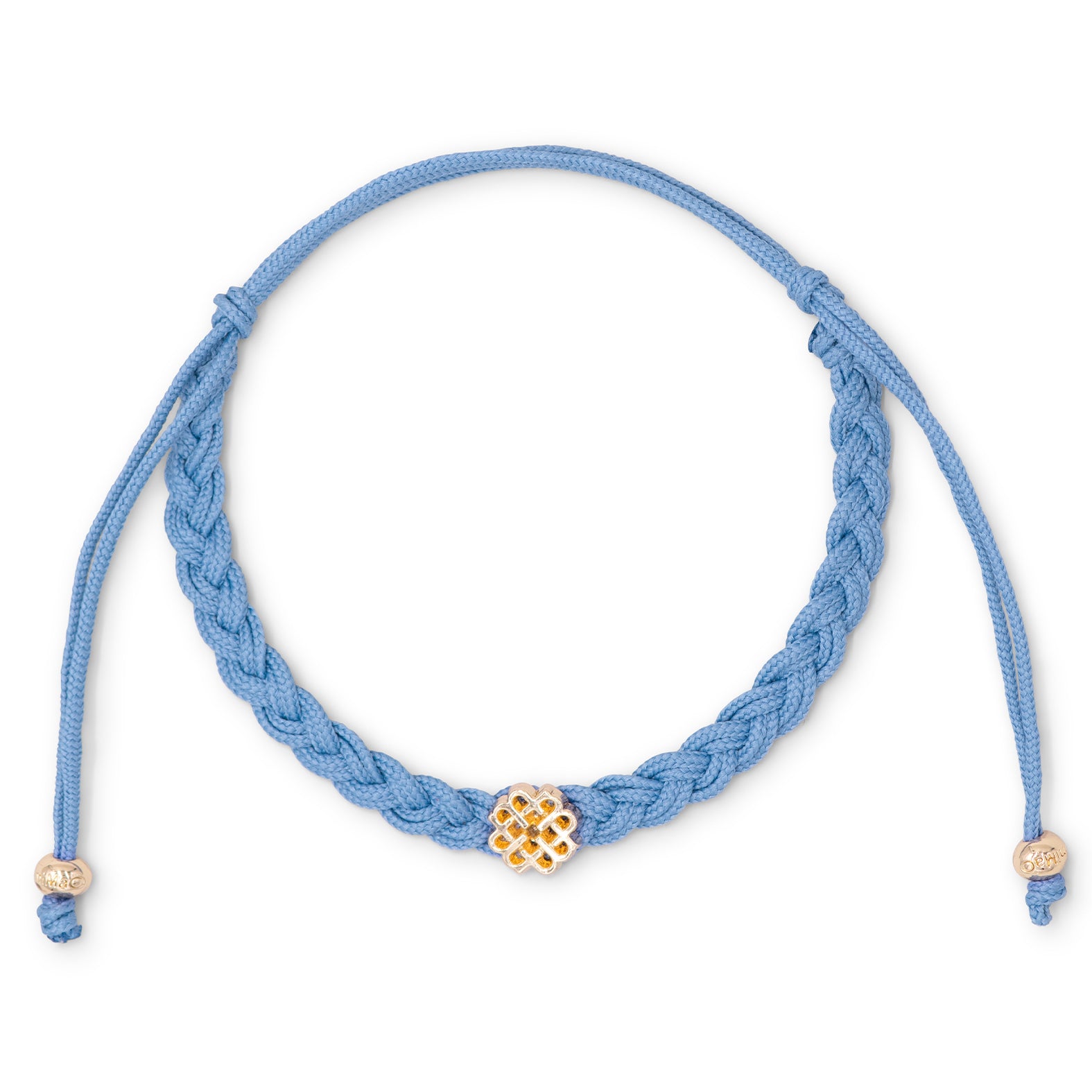PULSERA AZUL DE LA PAZ ORO