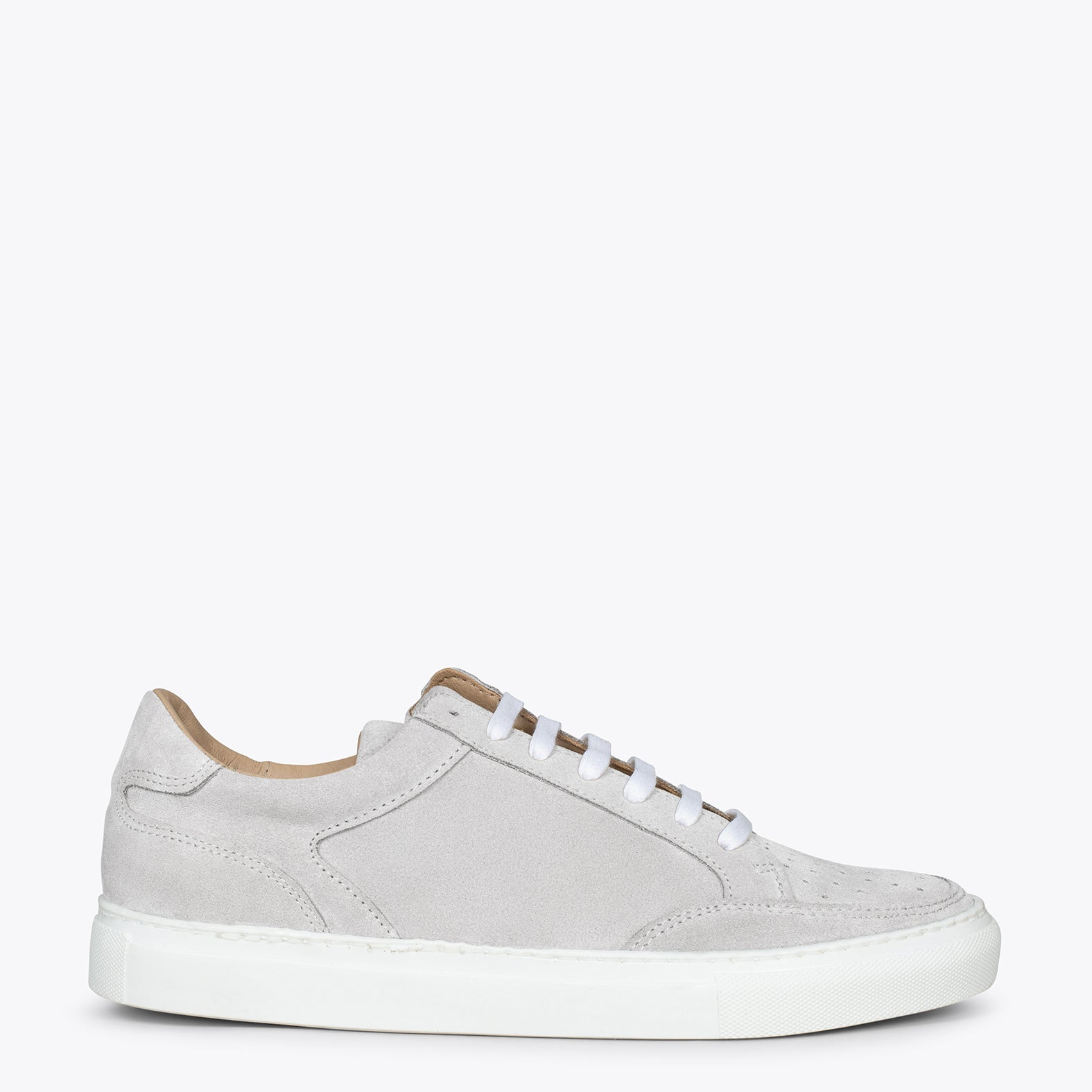 DUBLÍN Zapatillas de piel para hombre BLANCO
