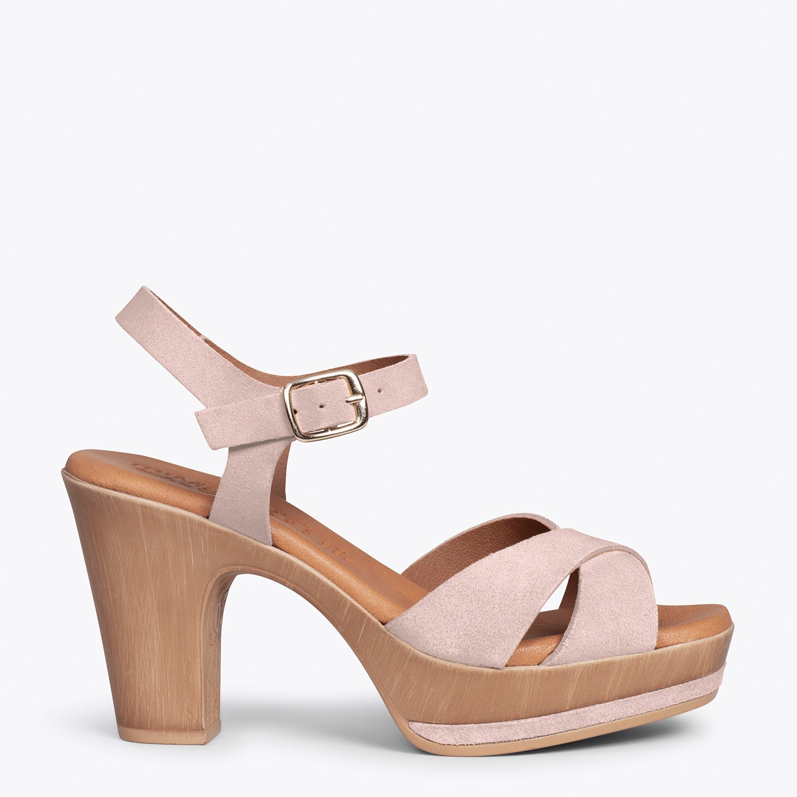 MYKONOS - Sandalias con plataforma y tacón NUDE