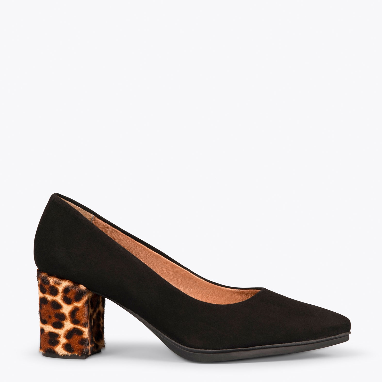 URBAN S WILD - Zapatos negros de tacón Animal Print LEOPARDO