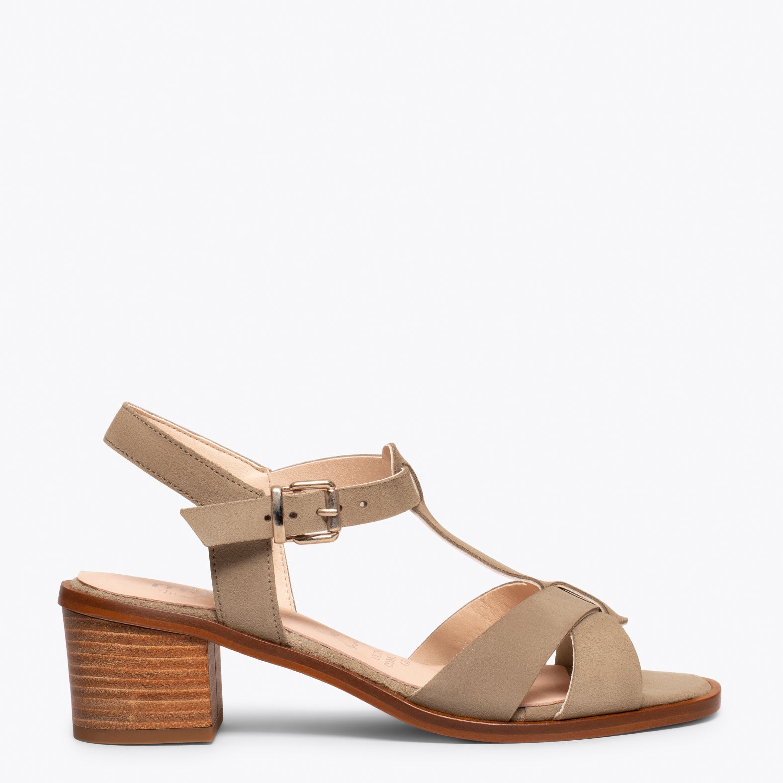 DALIA - Sandalias de tacón bajo TAUPE