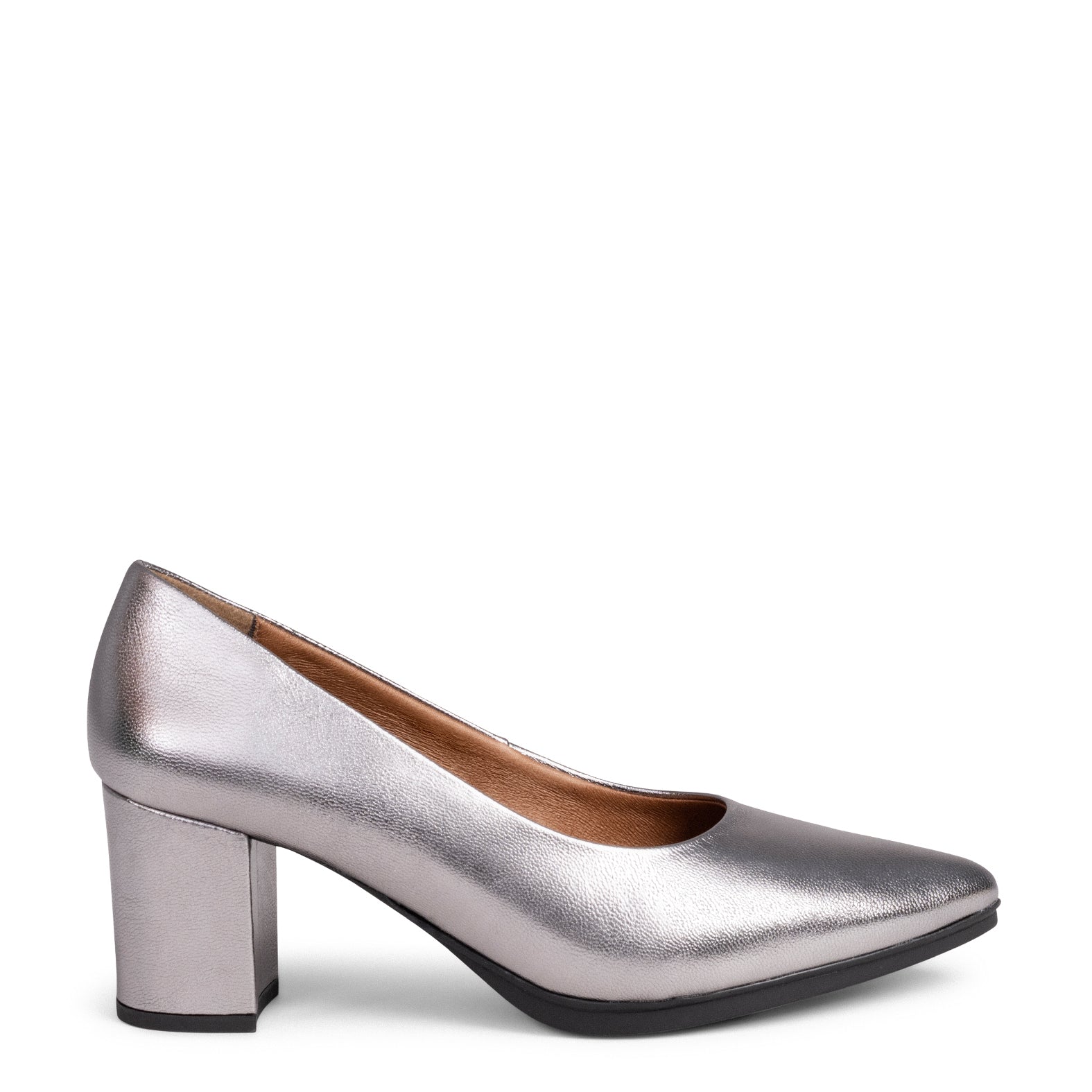 URBAN S SPLASH - Zapatos de piel metalizada PLATA