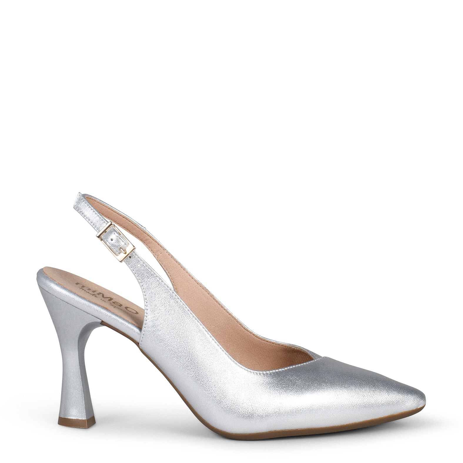 GLAM DESTALONADO - Zapatos de tacón destalonados de napa PLATA