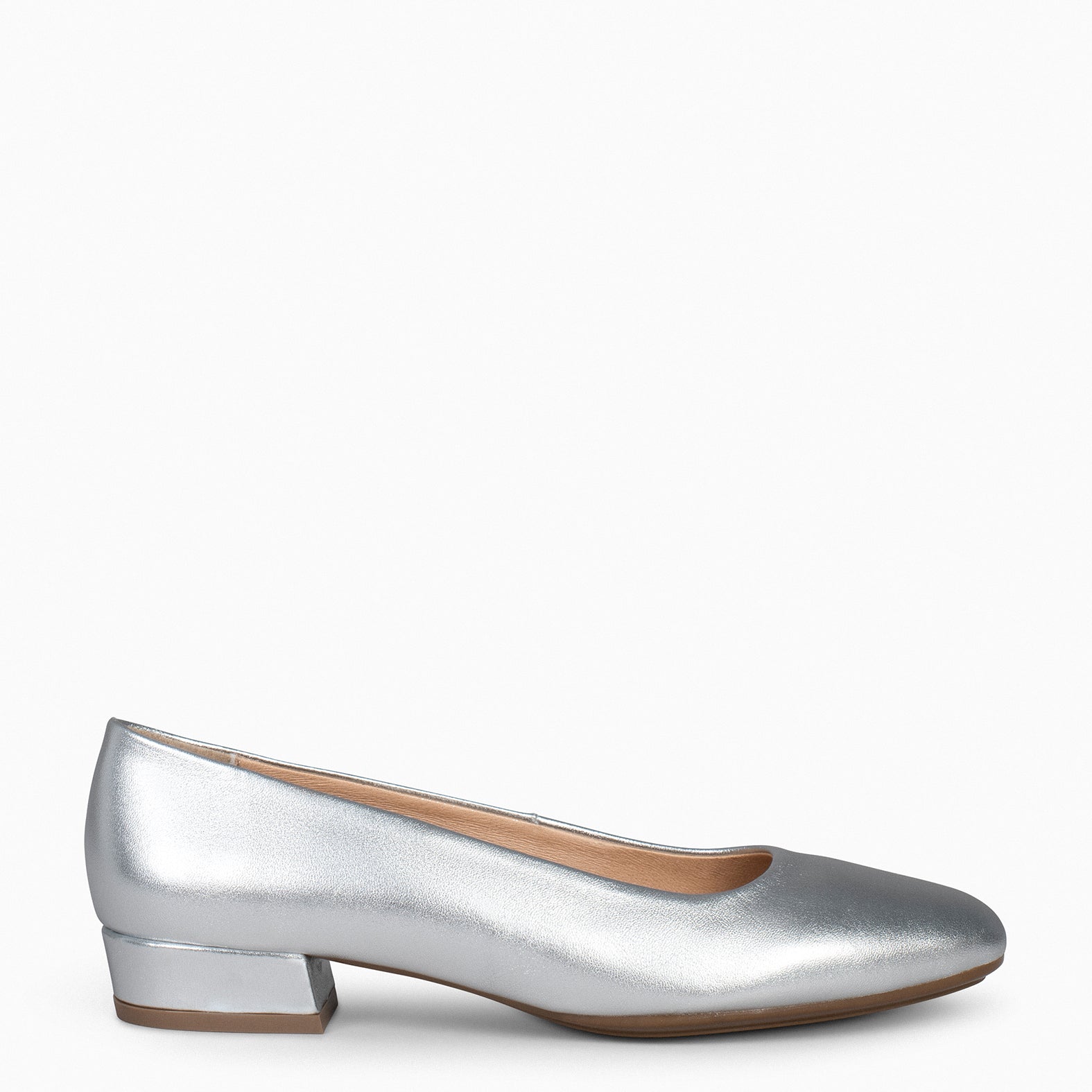 URBAN XS - Zapatos de tacón bajo de ante PLATA