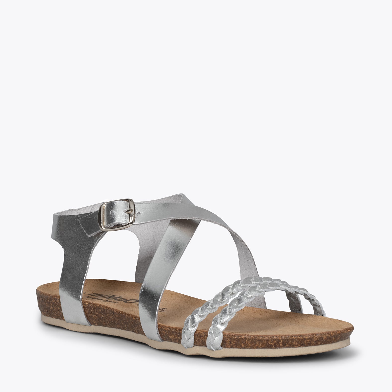 INDIE - Sandalias de tiras cruzadas PLATA BIO