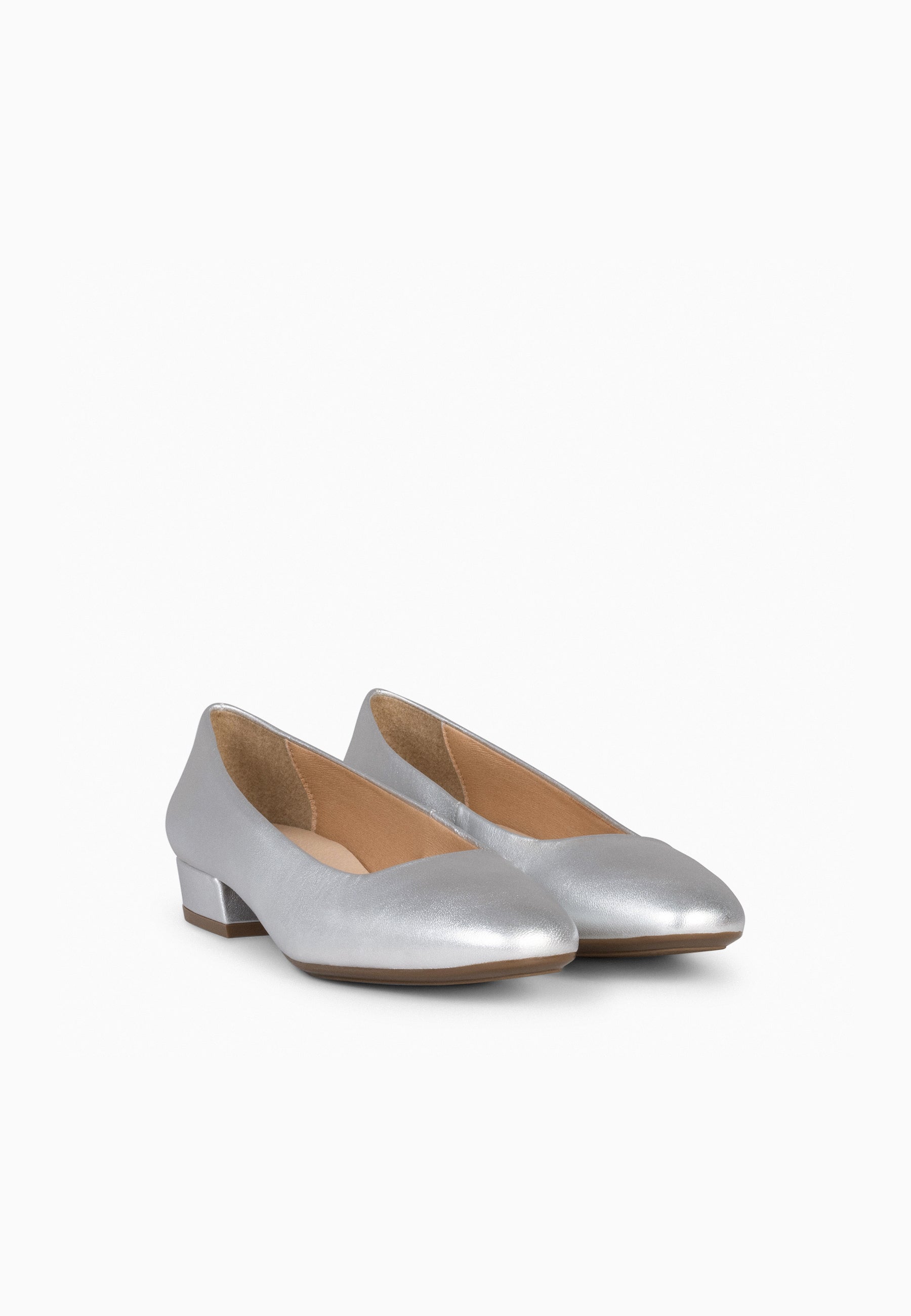 URBAN XS - Zapatos de tacón bajo de ante PLATA