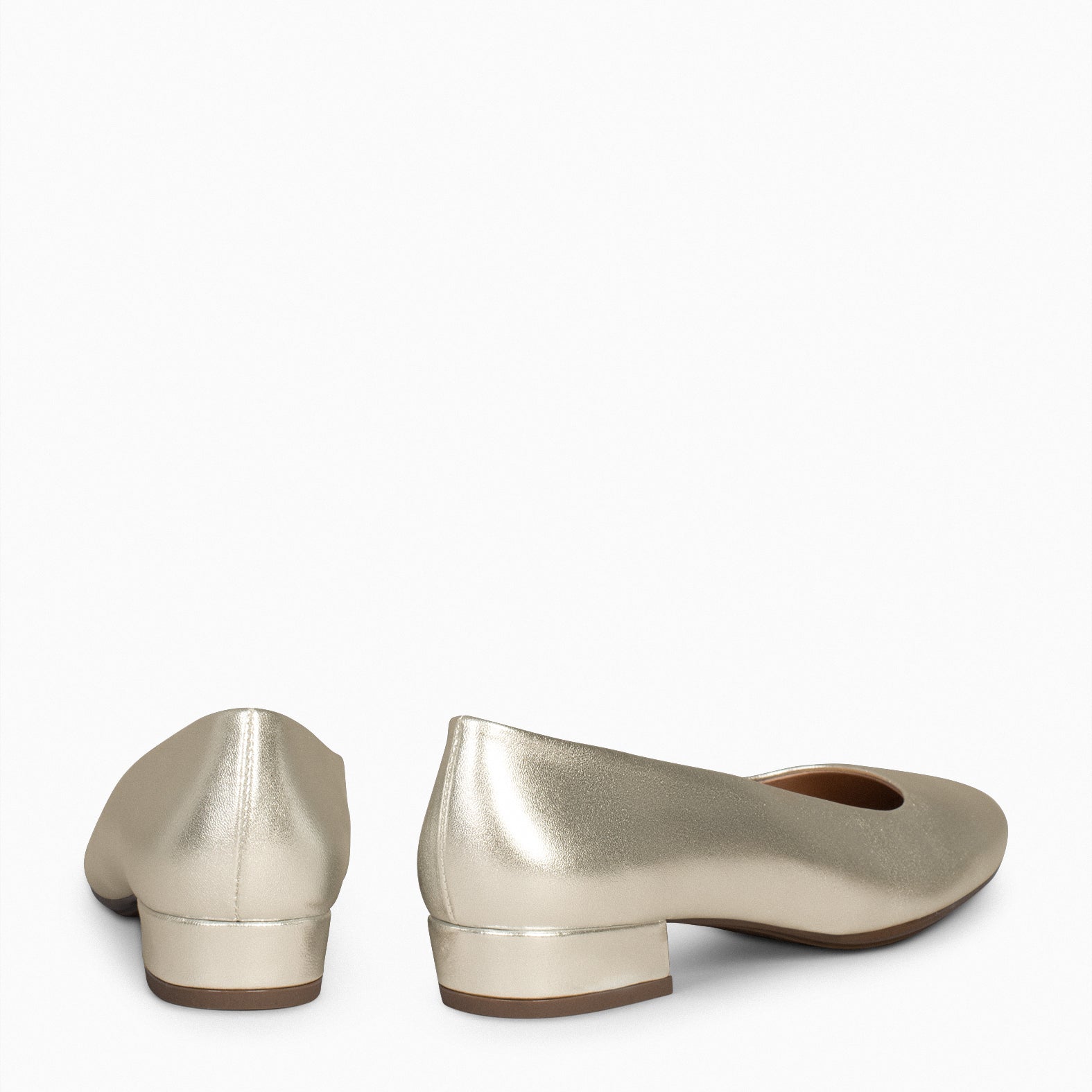 URBAN XS - Zapatos de tacón bajo de ante PLATINO