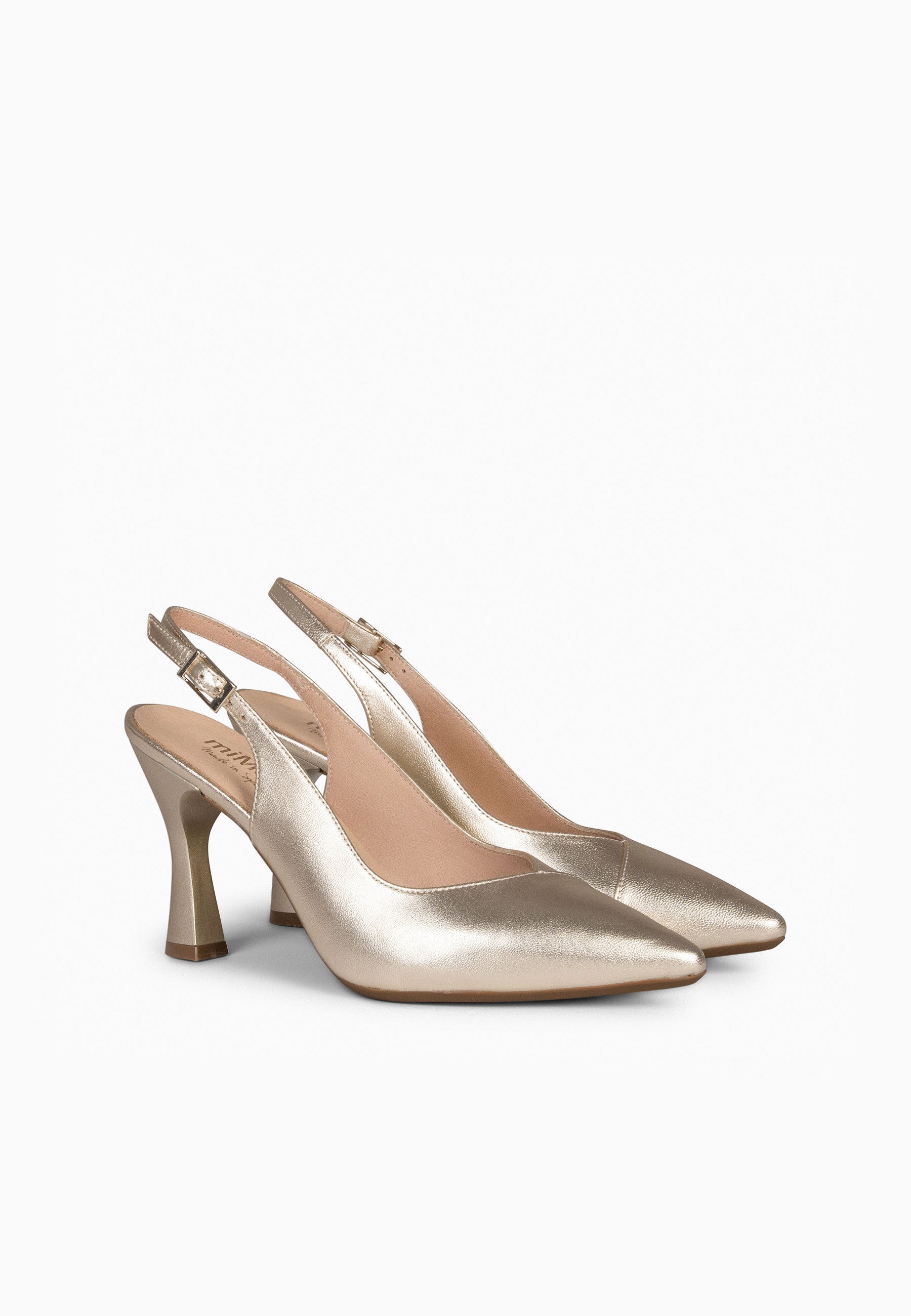 GLAM DESTALONADO - Zapatos de tacón destalonados de napa PLATINO