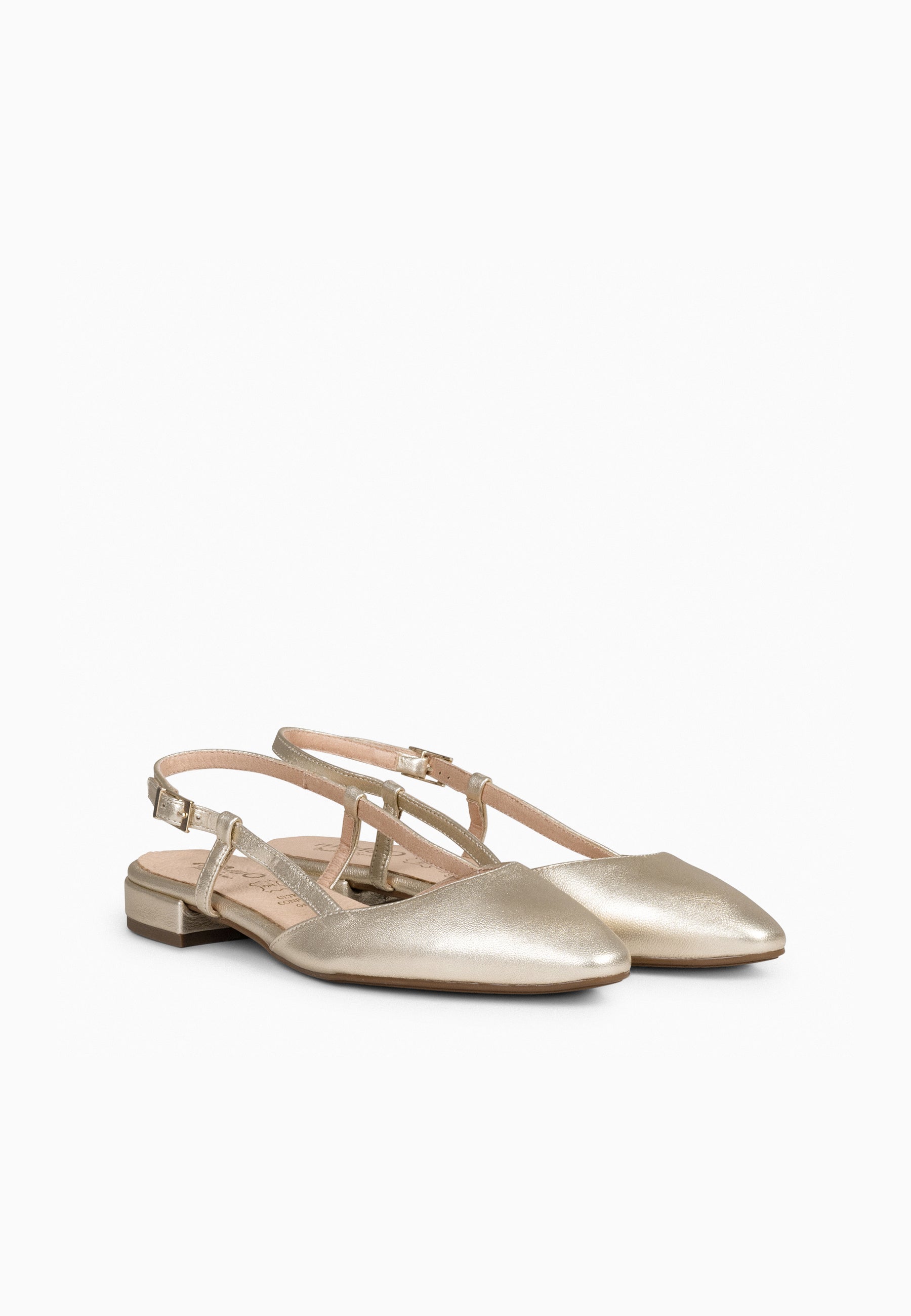 BRUNCH – Zapatos Planos Destalonados PLATINO