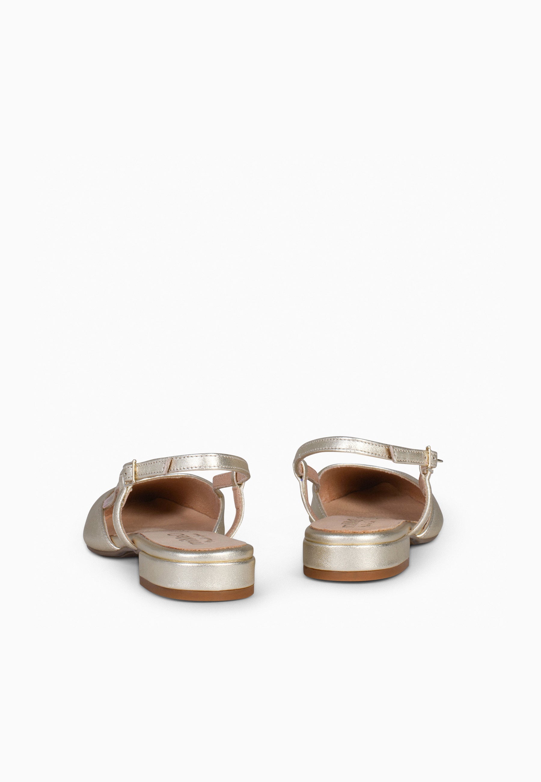 BRUNCH – Zapatos Planos Destalonados PLATINO