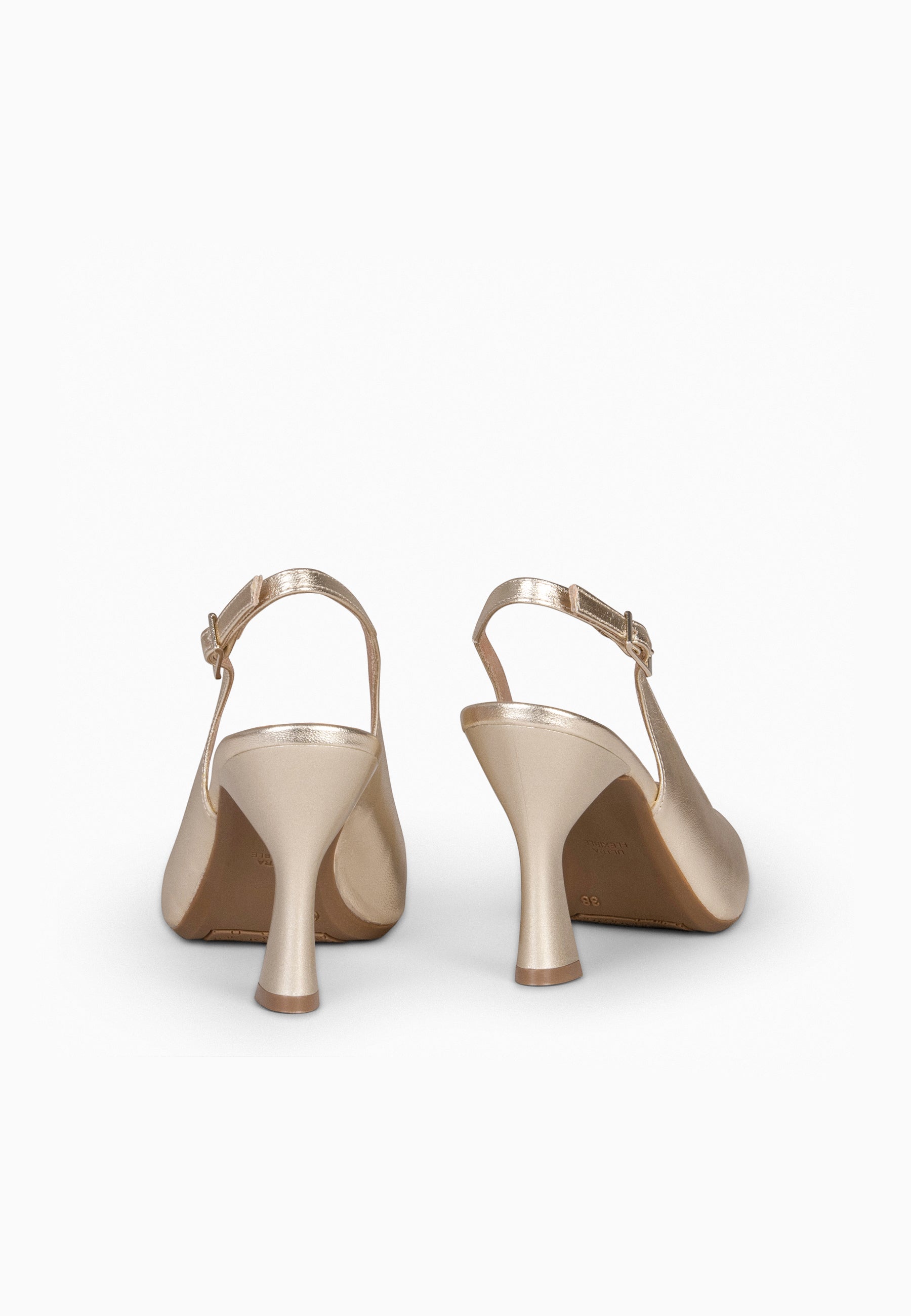 GLAM DESTALONADO - Zapatos de tacón destalonados de napa PLATINO