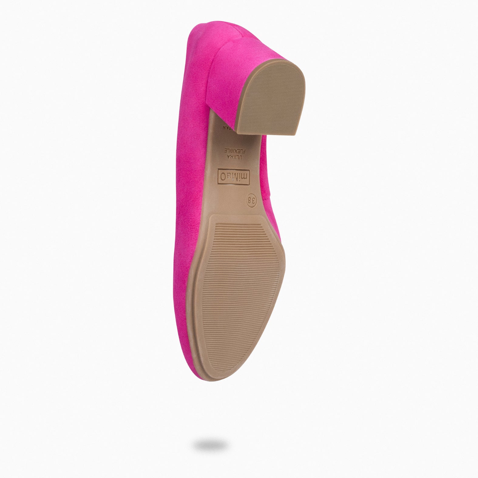 URBAN REDONDO - Zapatos de tacón bajo de ante FUCSIA
