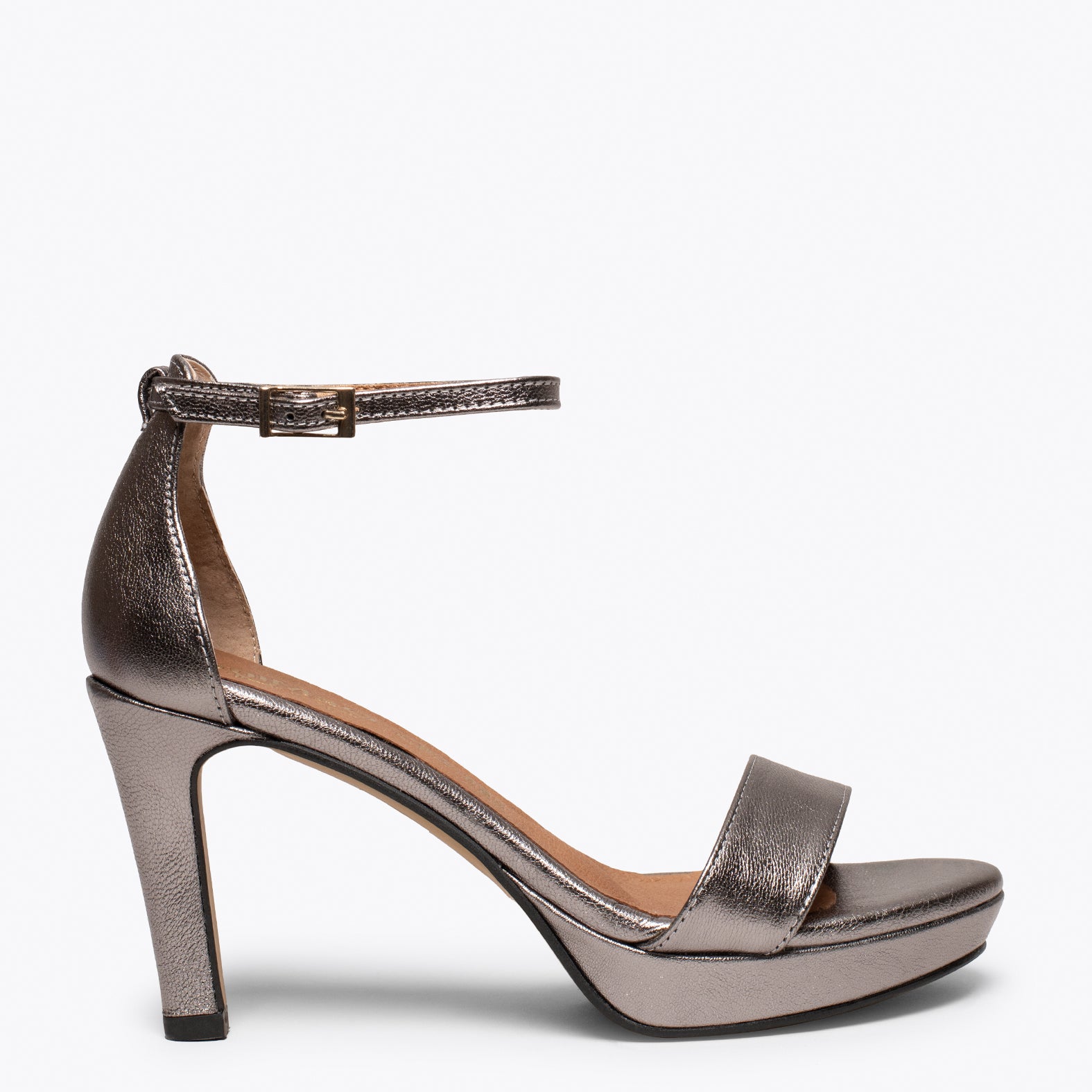 FIESTA - Sandalias de tacón alto y plataforma PLATA