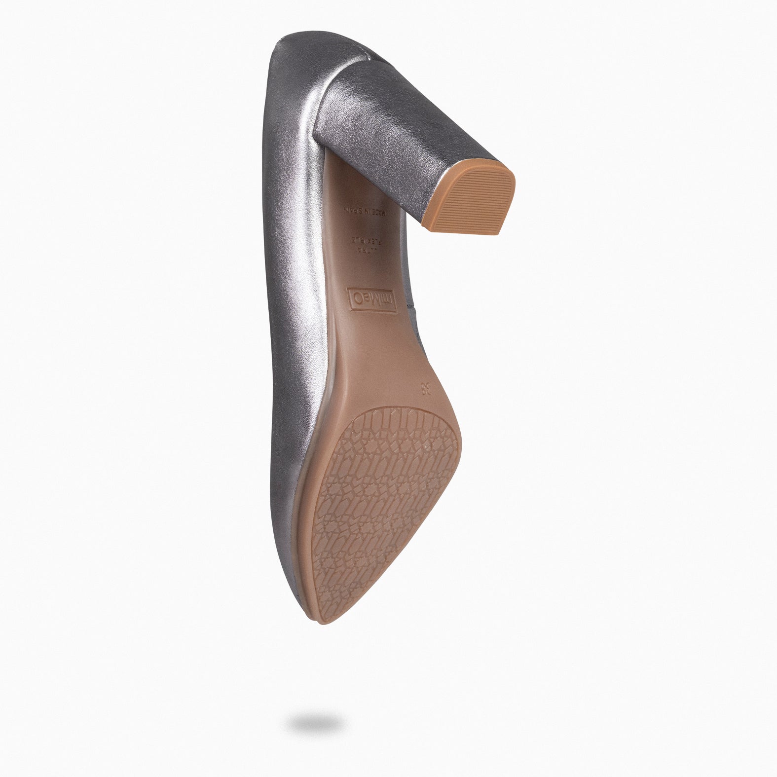 URBAN SPLASH - Zapatos de tacón alto de piel metalizada PLATA